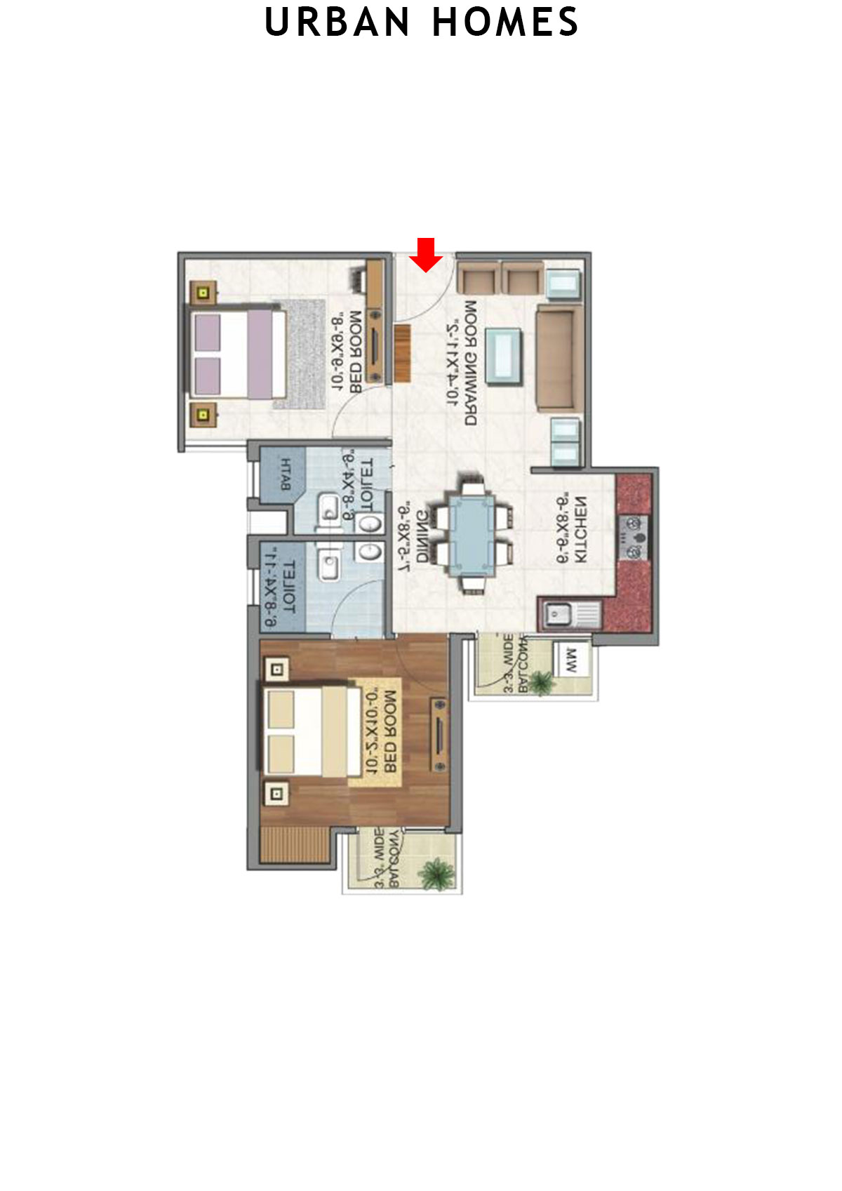 Urban Homes Tower K Unit 26 Floor Plan