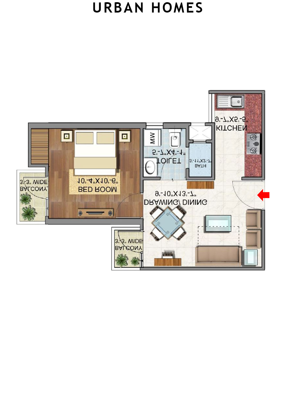 Urban Homes Tower L Unit 9 Floor Plan