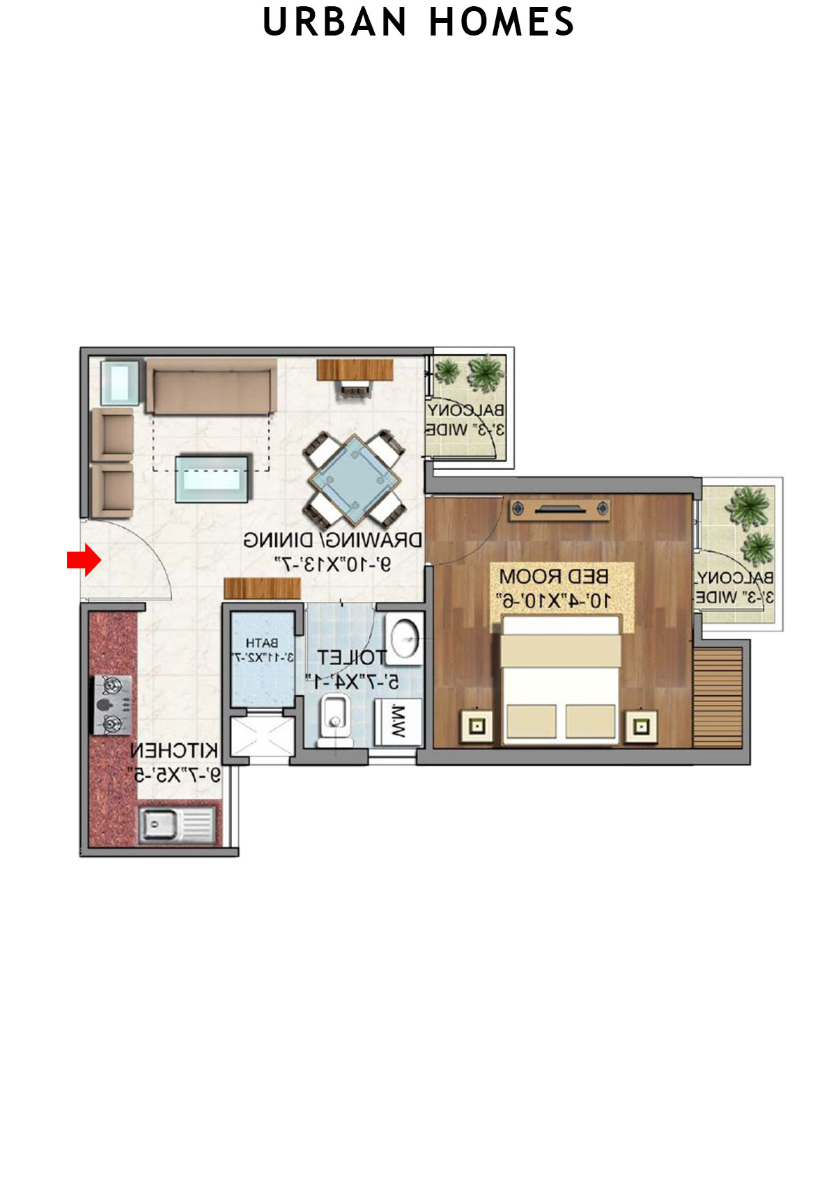 Urban Homes Tower M Unit 8 Floor Plan