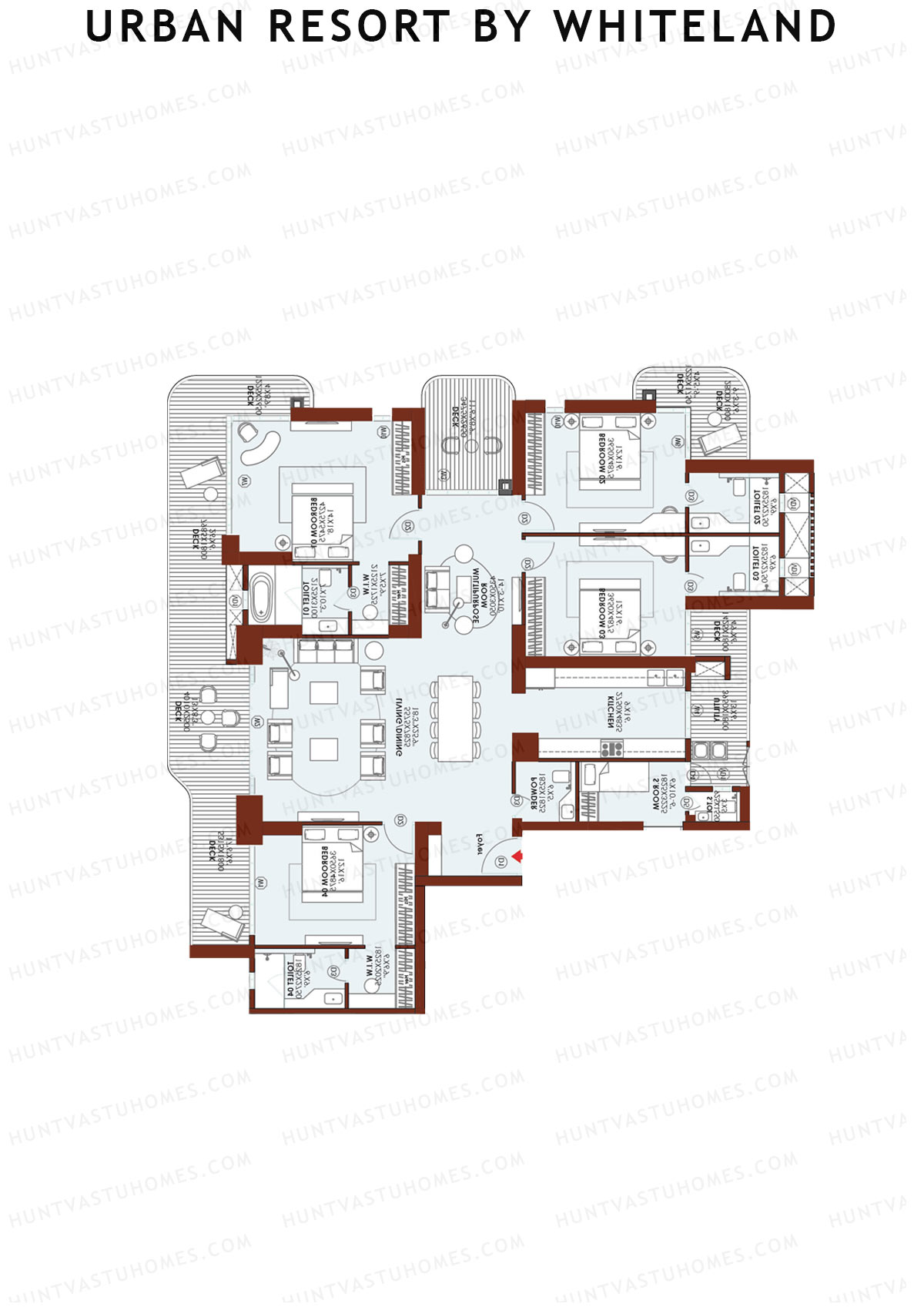 Urban Resort By Whiteland Tower 6 Unit 1 Floor Plan