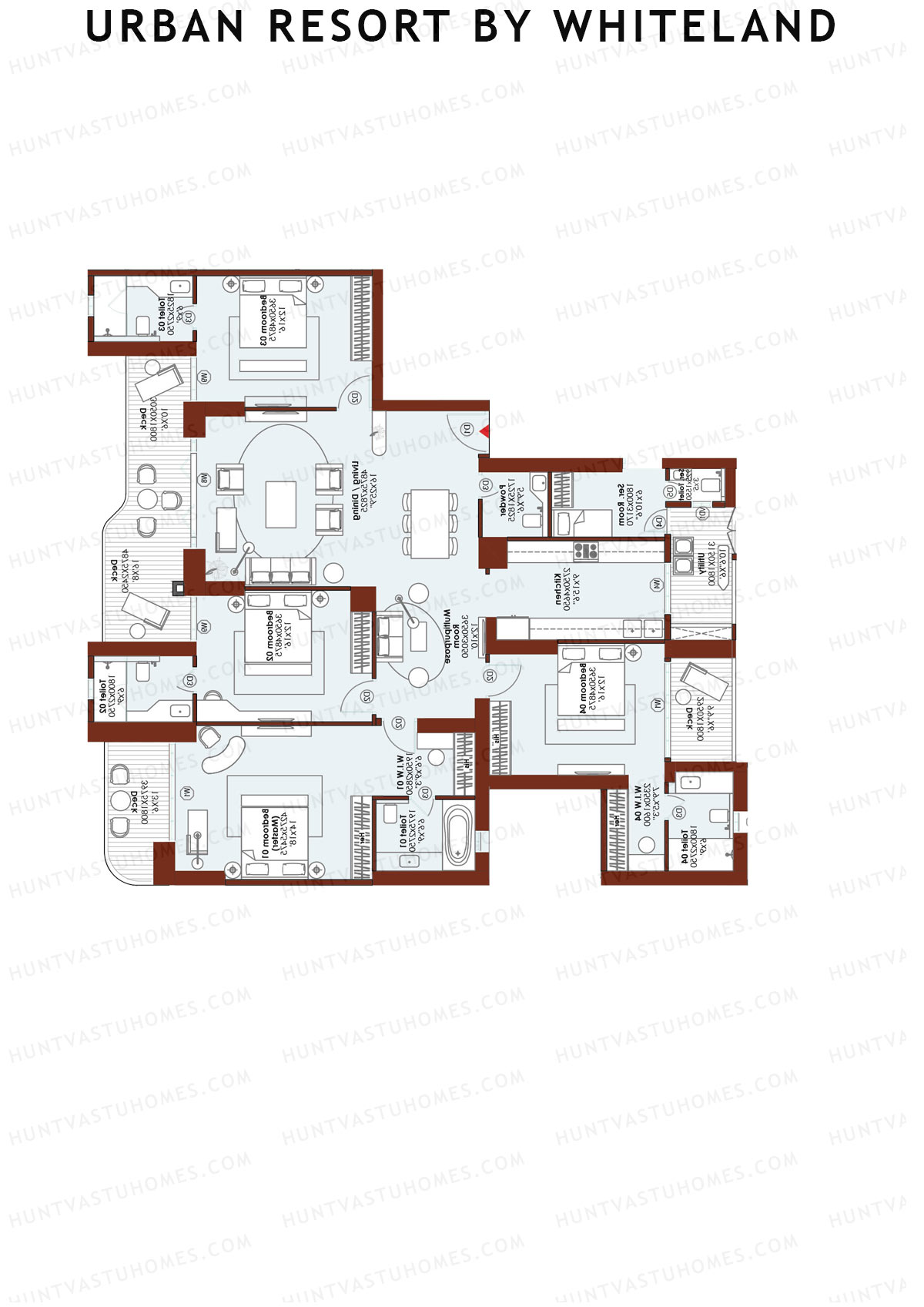 Urban Resort By Whiteland Tower 8 Unit 2 Floor Plan