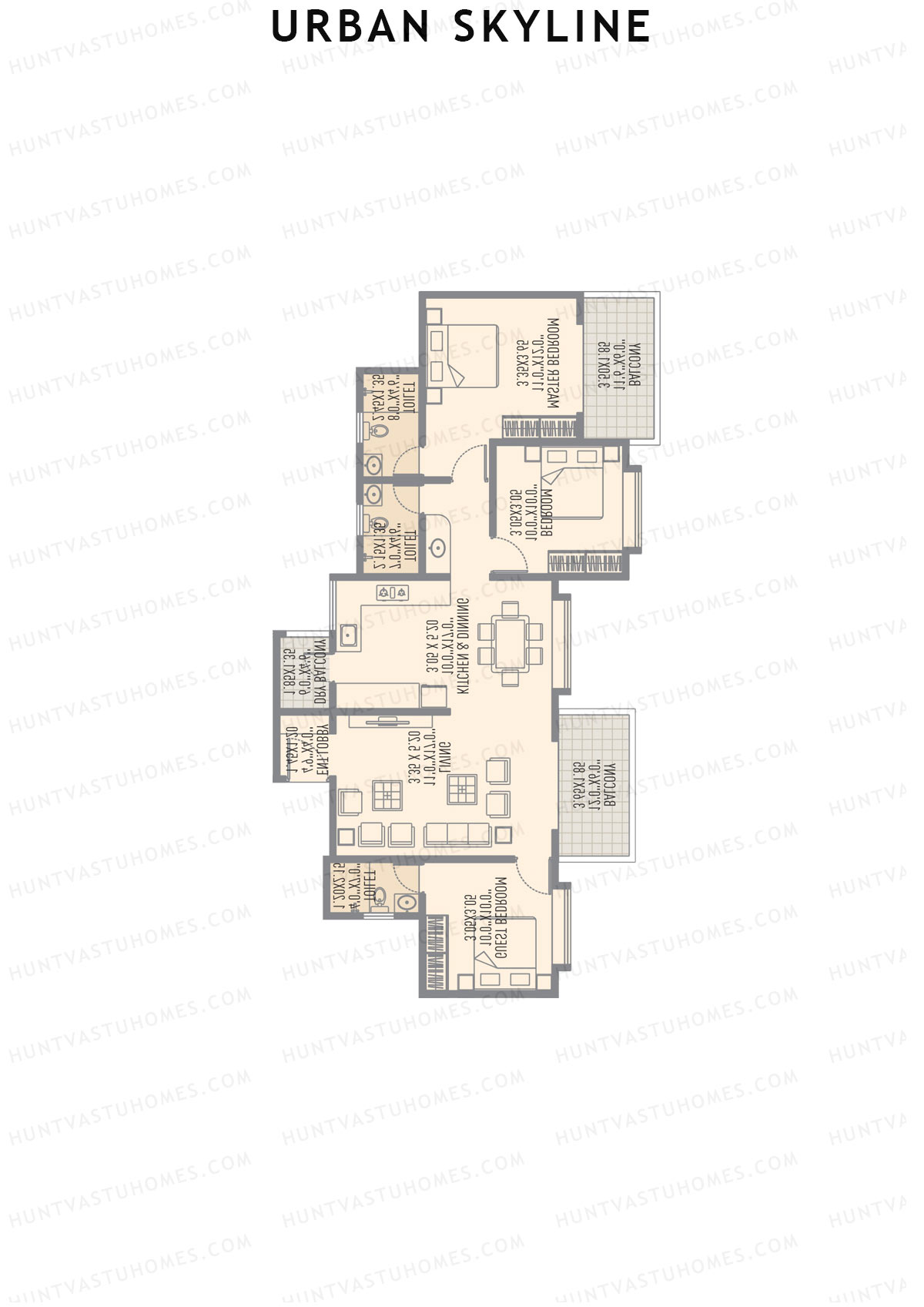 Urban Skyline Tower 2B Unit 6 Floor Plan