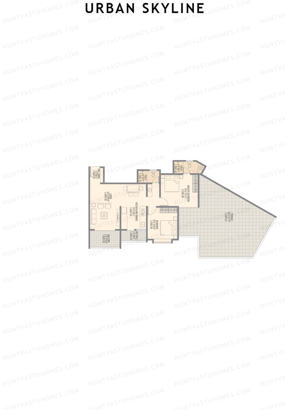 Urban Skyline Tower 2C Unit 1 Floor Plan