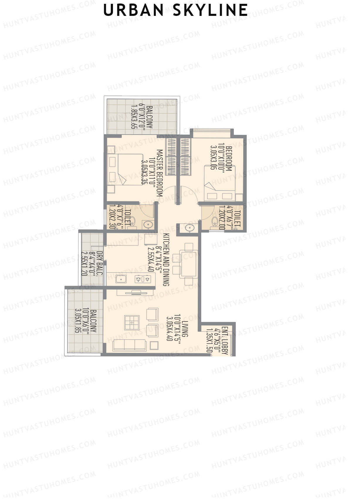 Urban Skyline Tower 2C Unit 4 Floor Plan