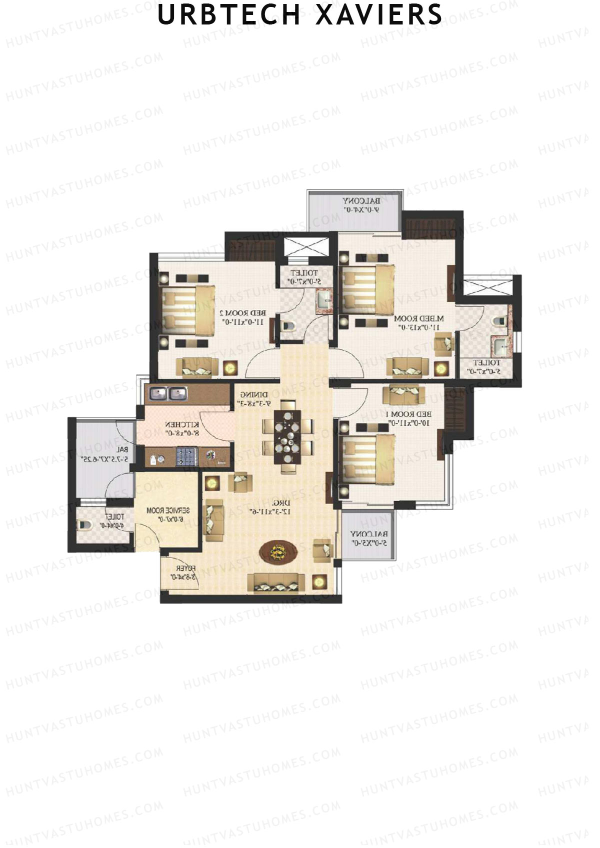 Urbtech Xaviers Crystal Unit 1 Floor Plan