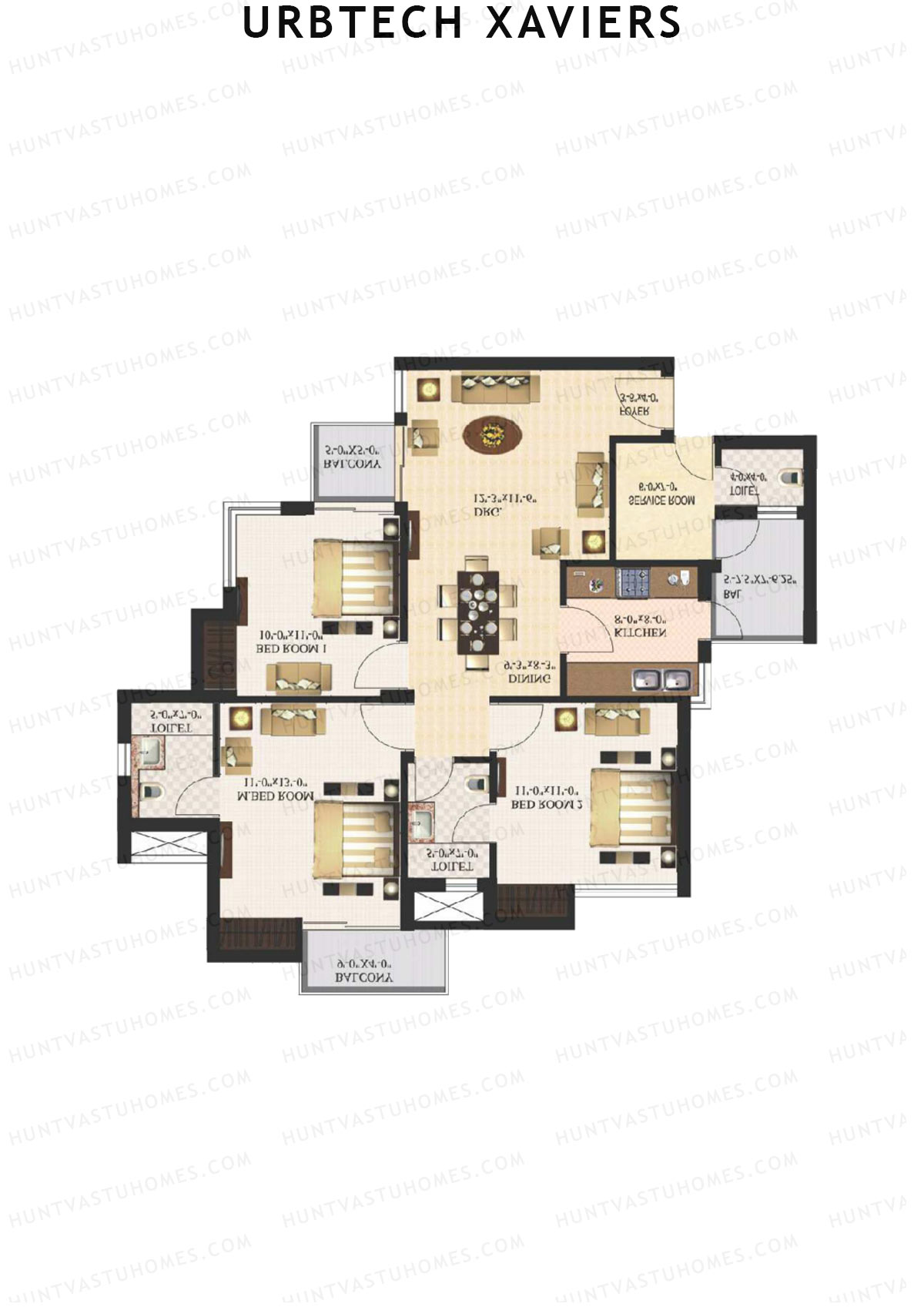 Urbtech Xaviers Crystal Unit 3 Floor Plan