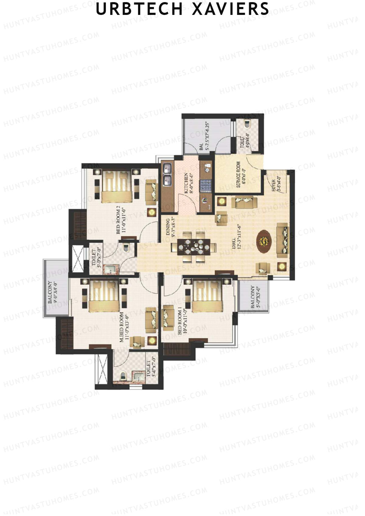 Urbtech Xaviers Crystal Unit 4 Floor Plan