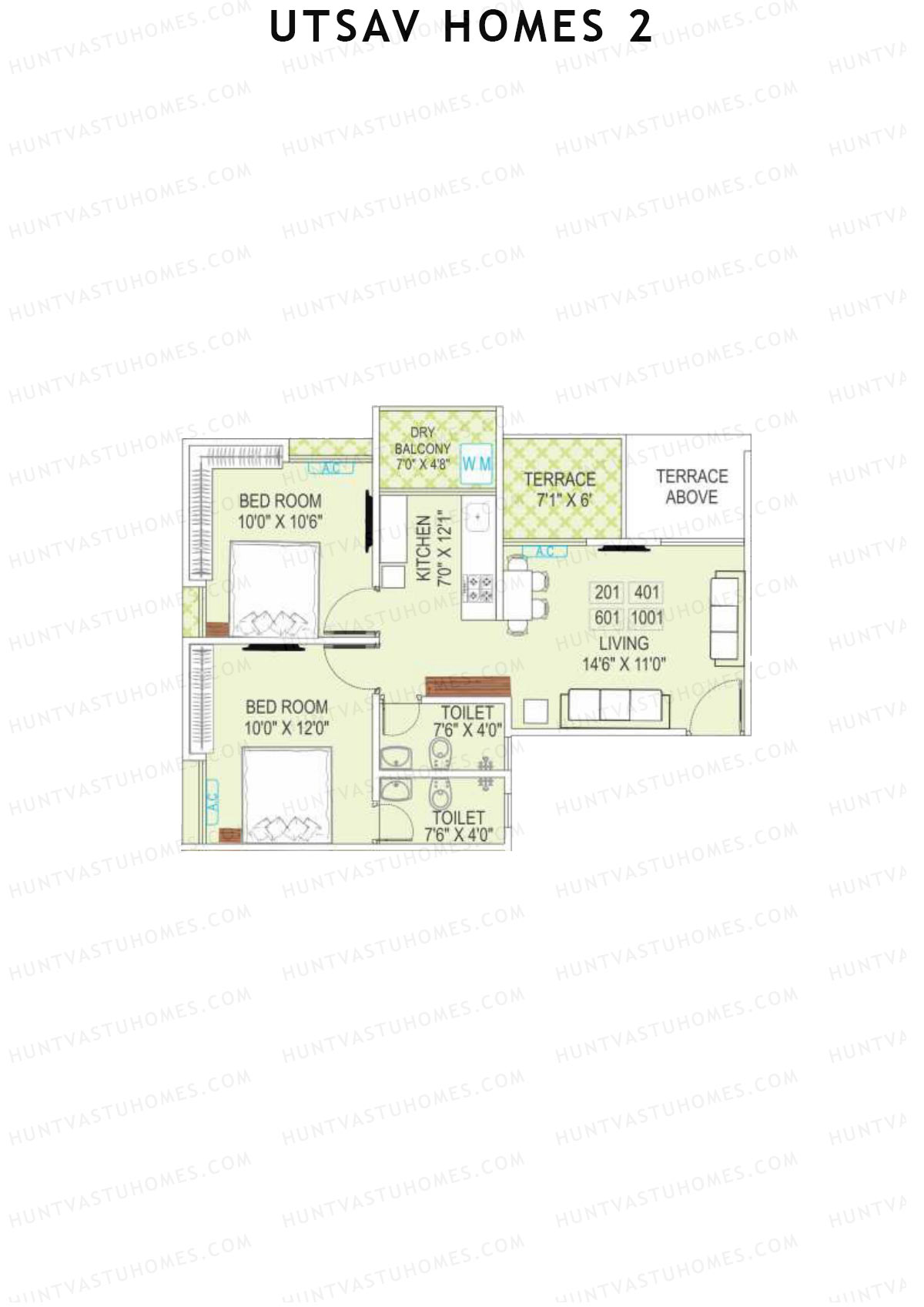 Utsav Homes 2 Tower A Unit 1 Floor Plan