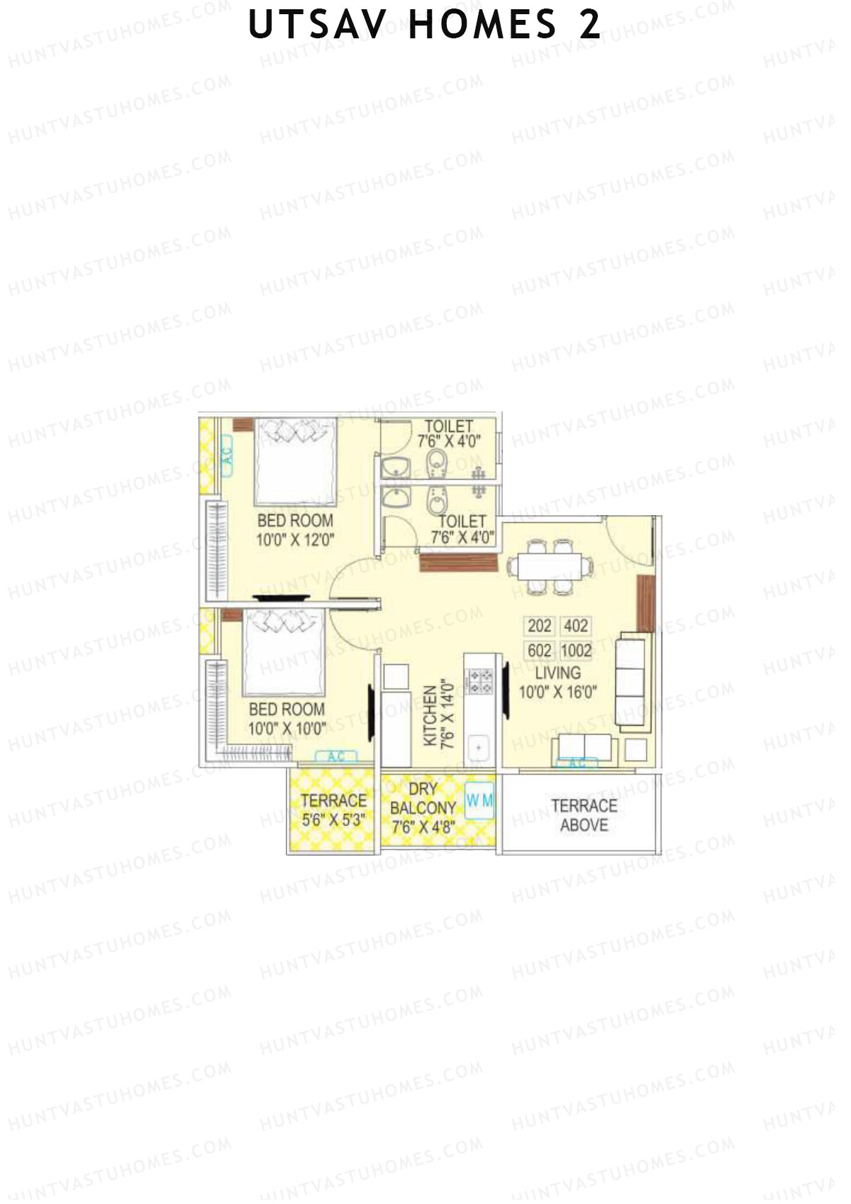 Utsav Homes 2 Tower A Unit 2 Floor Plan
