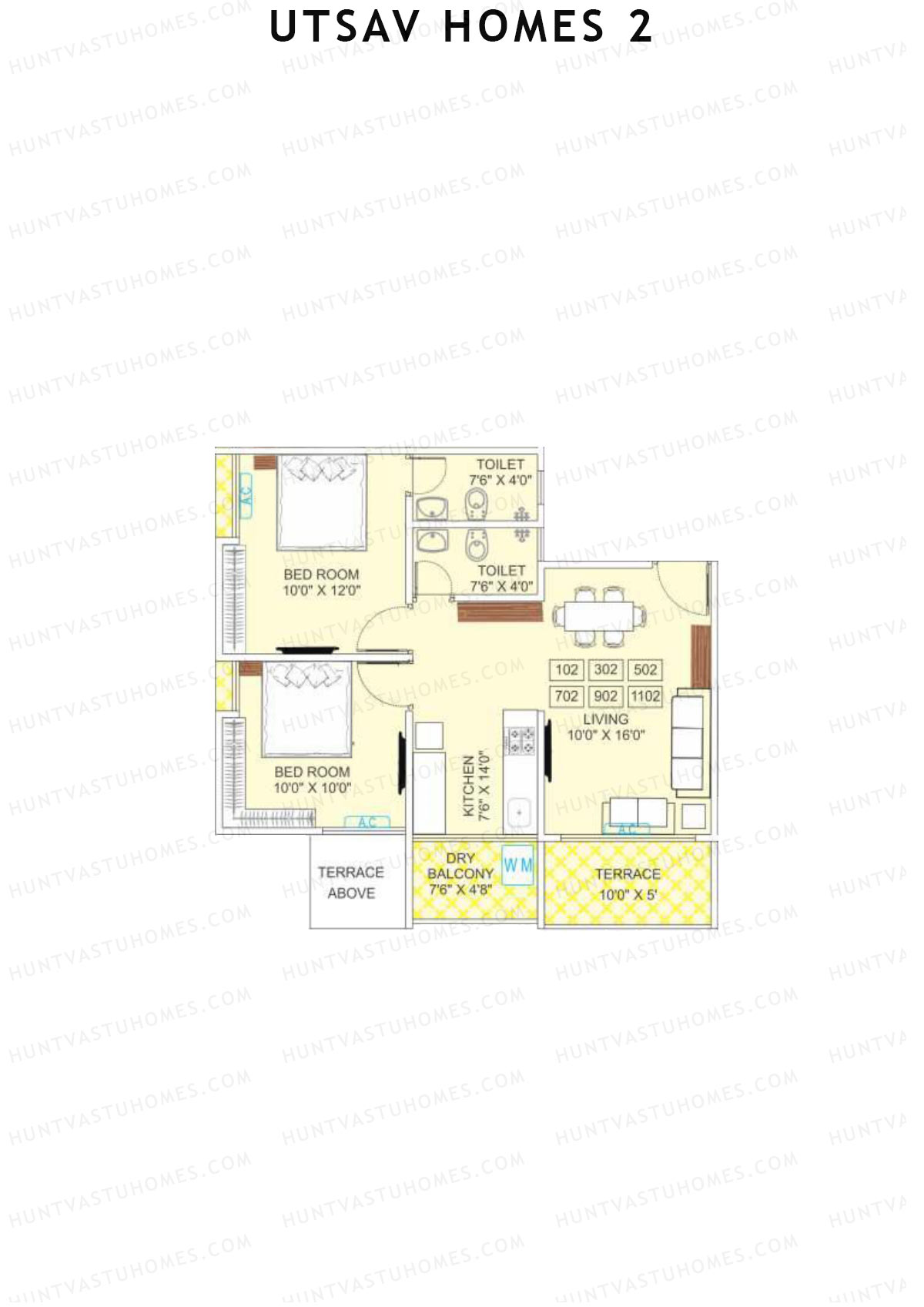 Utsav Homes 2 Tower A Unit 2 Floor Plan
