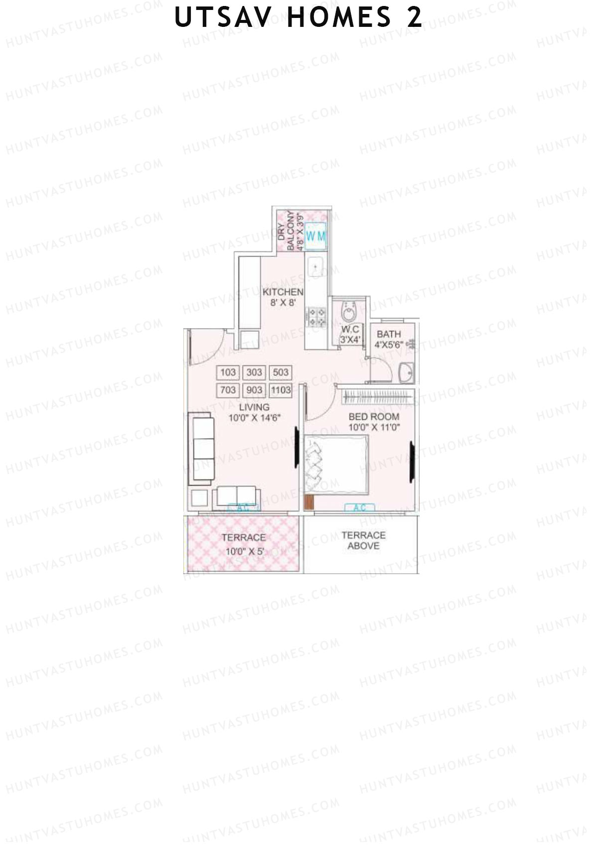 Utsav Homes 2 Tower A Unit 3 Floor Plan