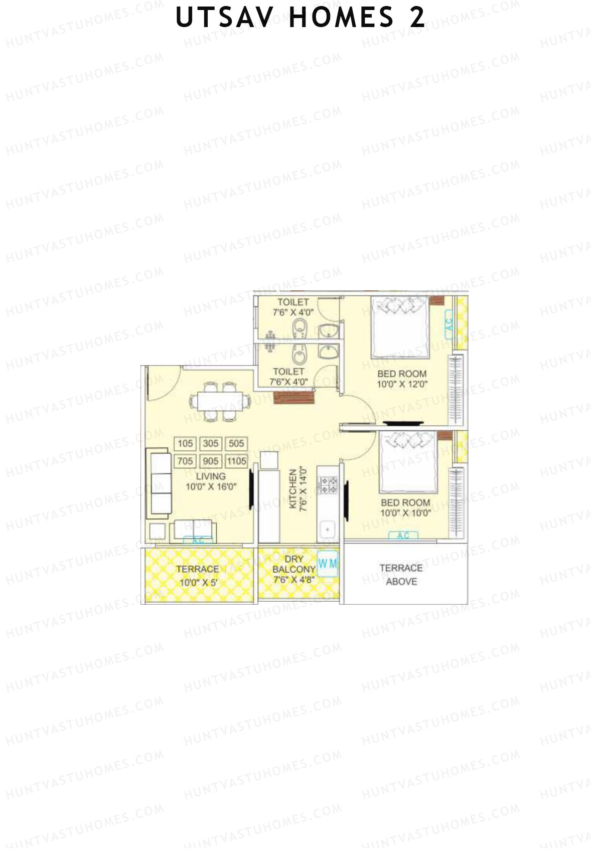 Utsav Homes 2 Tower A Unit 5 Floor Plan