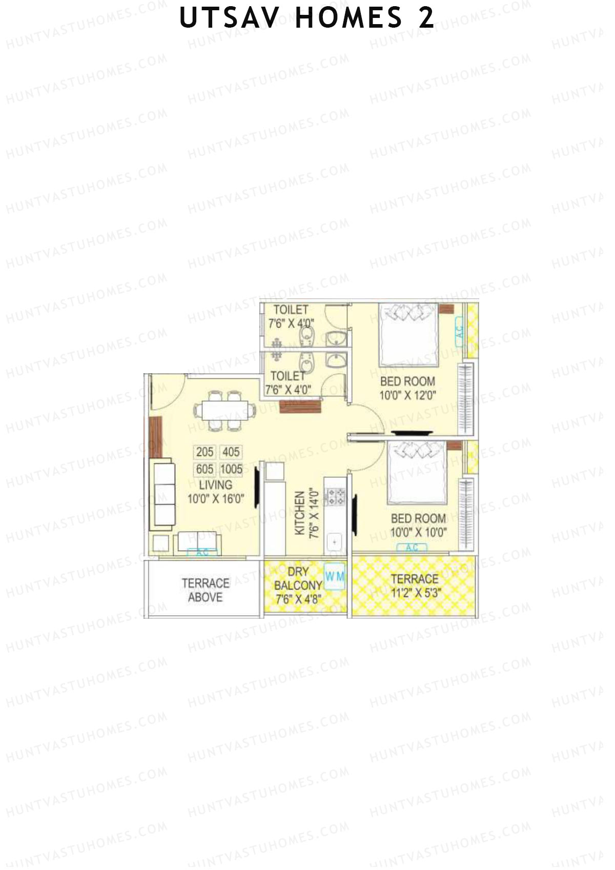Utsav Homes 2 Tower A Unit 5 Floor Plan