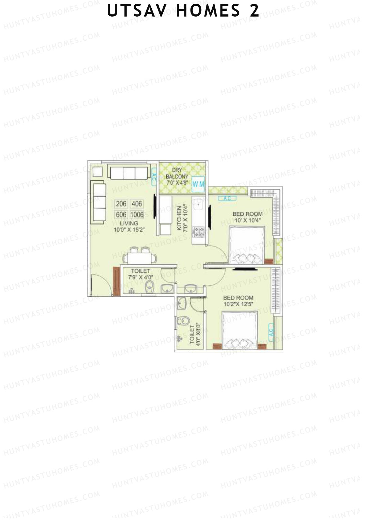 Utsav Homes 2 Tower A Unit 6 Floor Plan
