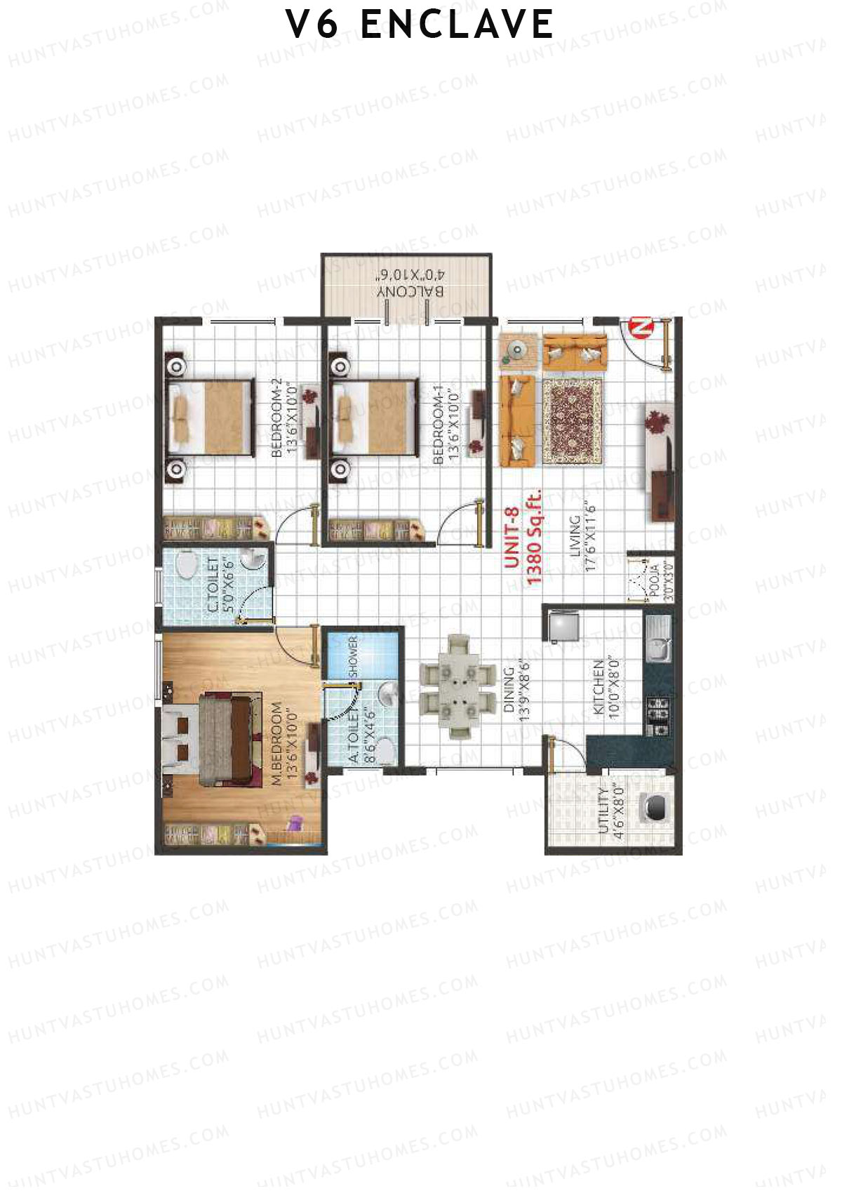 V6 Enclave Block A Unit 8 Floor Plan