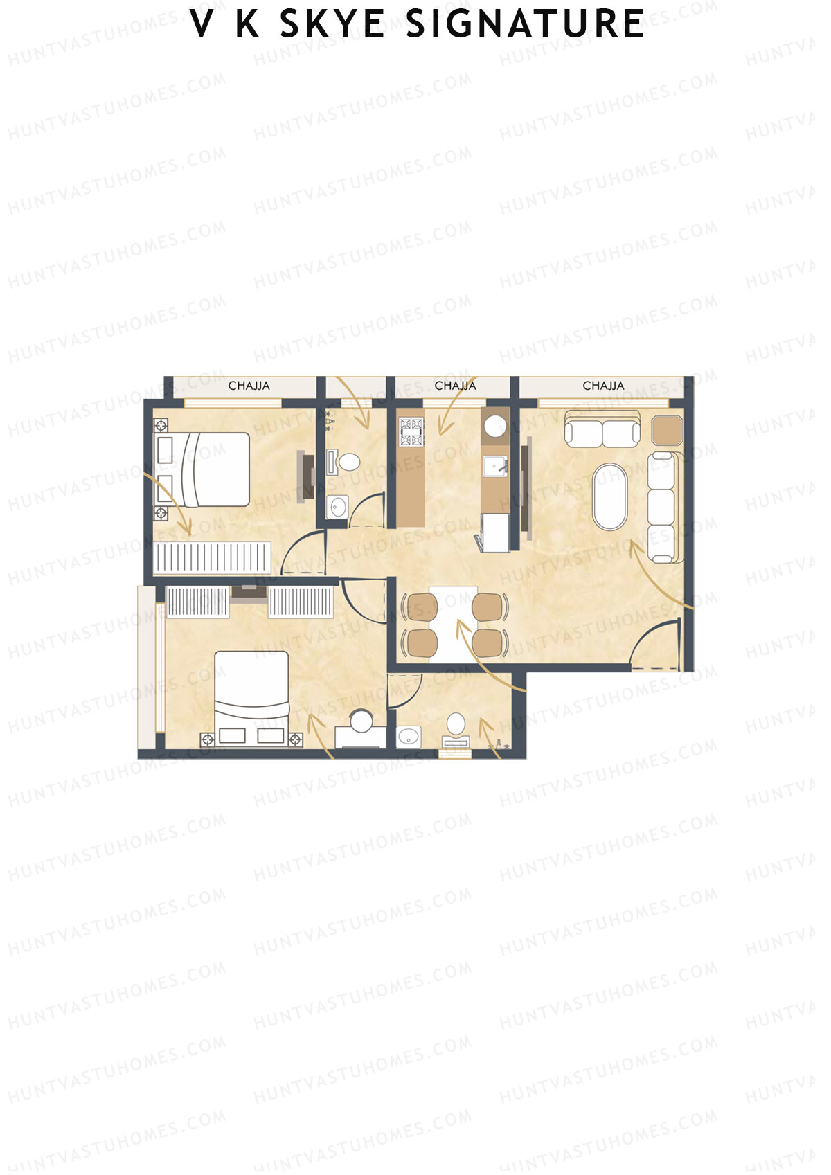 V K Skye Signature Wing A Unit 1 Floor Plan