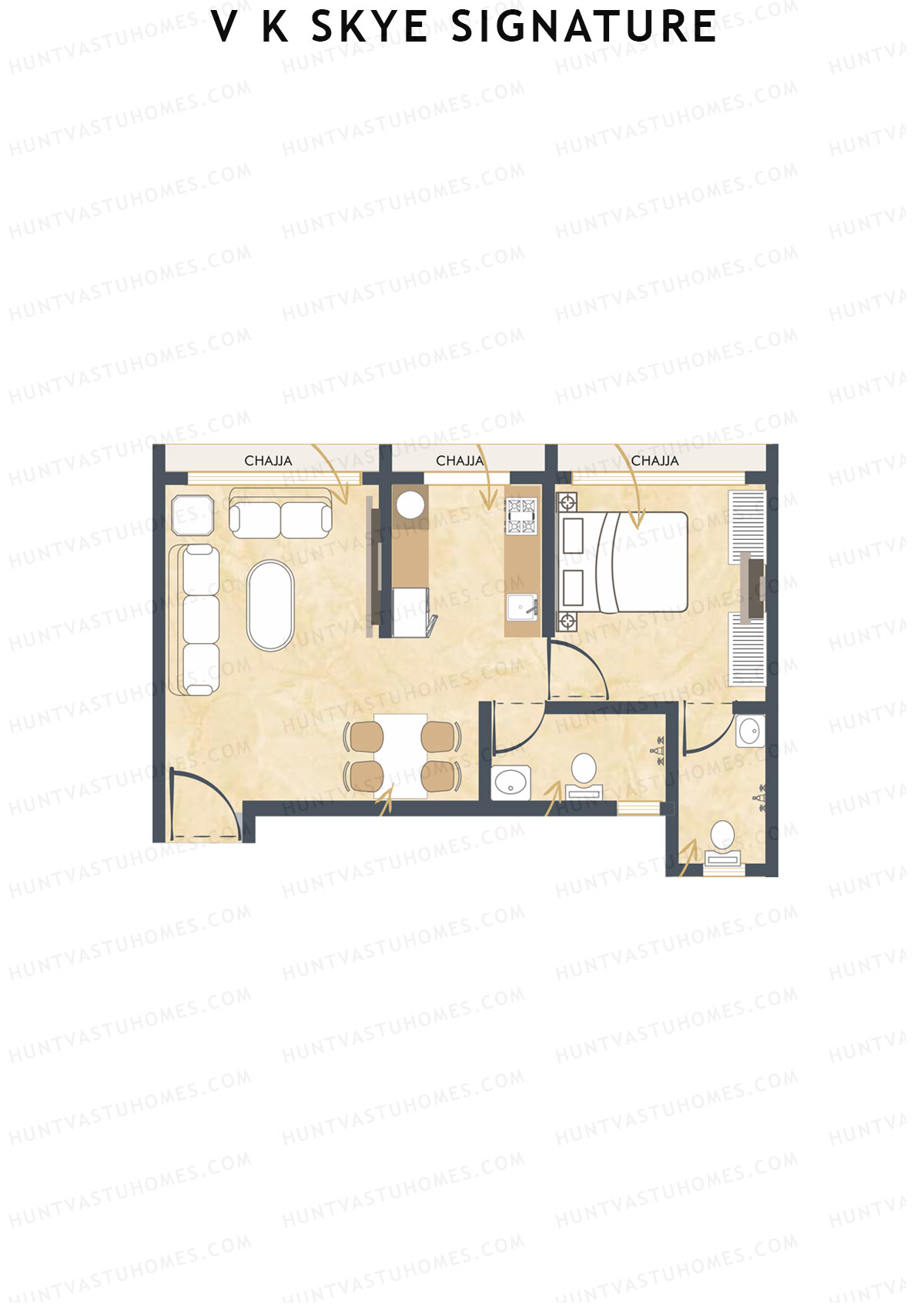V K Skye Signature Wing A Unit 2 Floor Plan