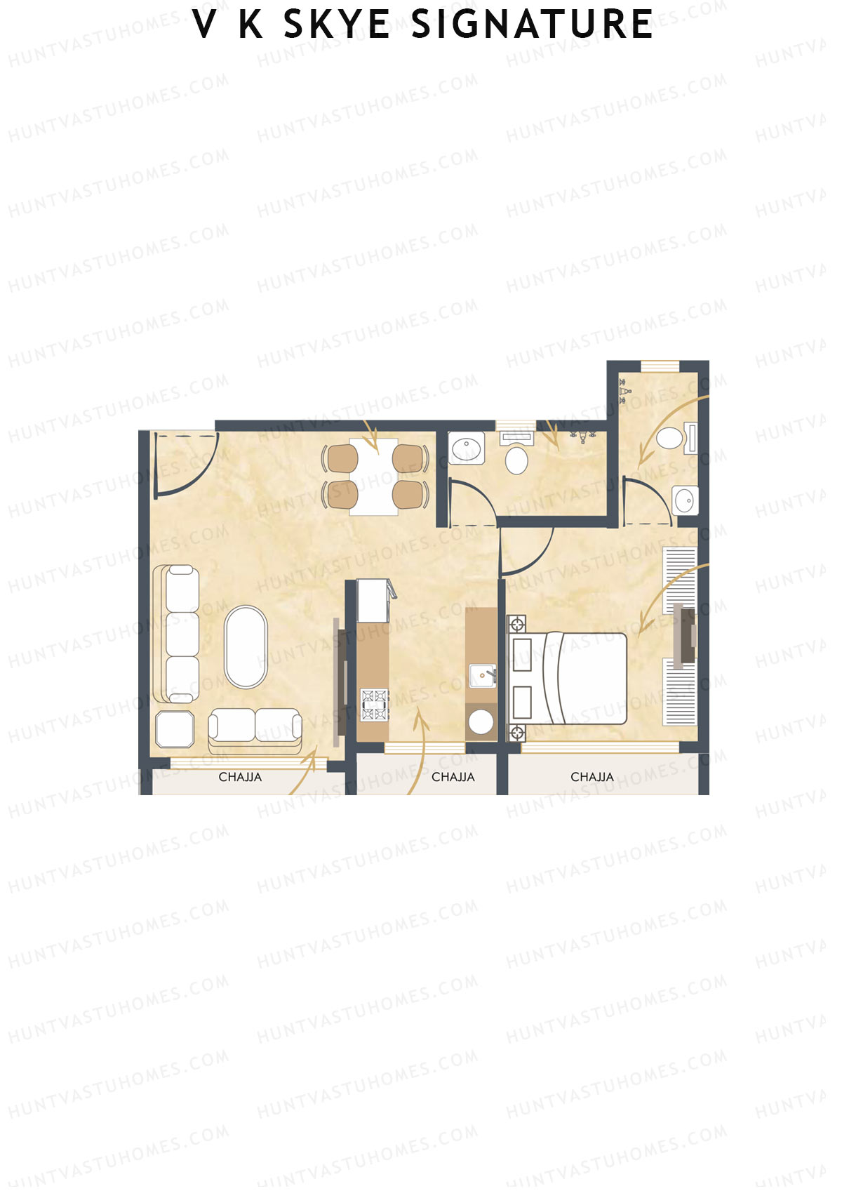 V K Skye Signature Wing A Unit 3 Floor Plan