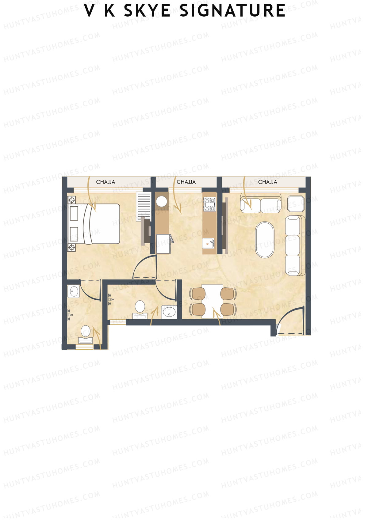 V K Skye Signature Wing B Unit 2 Floor Plan