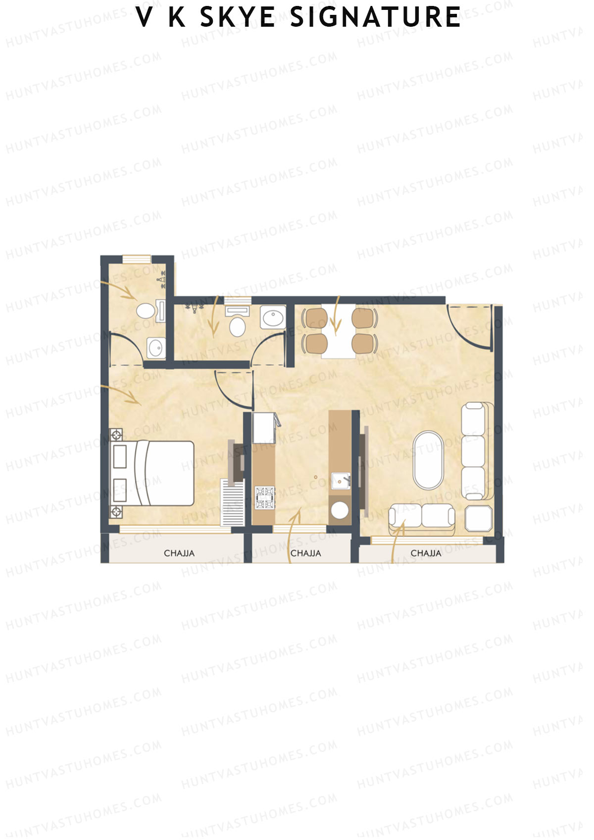 V K Skye Signature Wing B Unit 2 Floor Plan