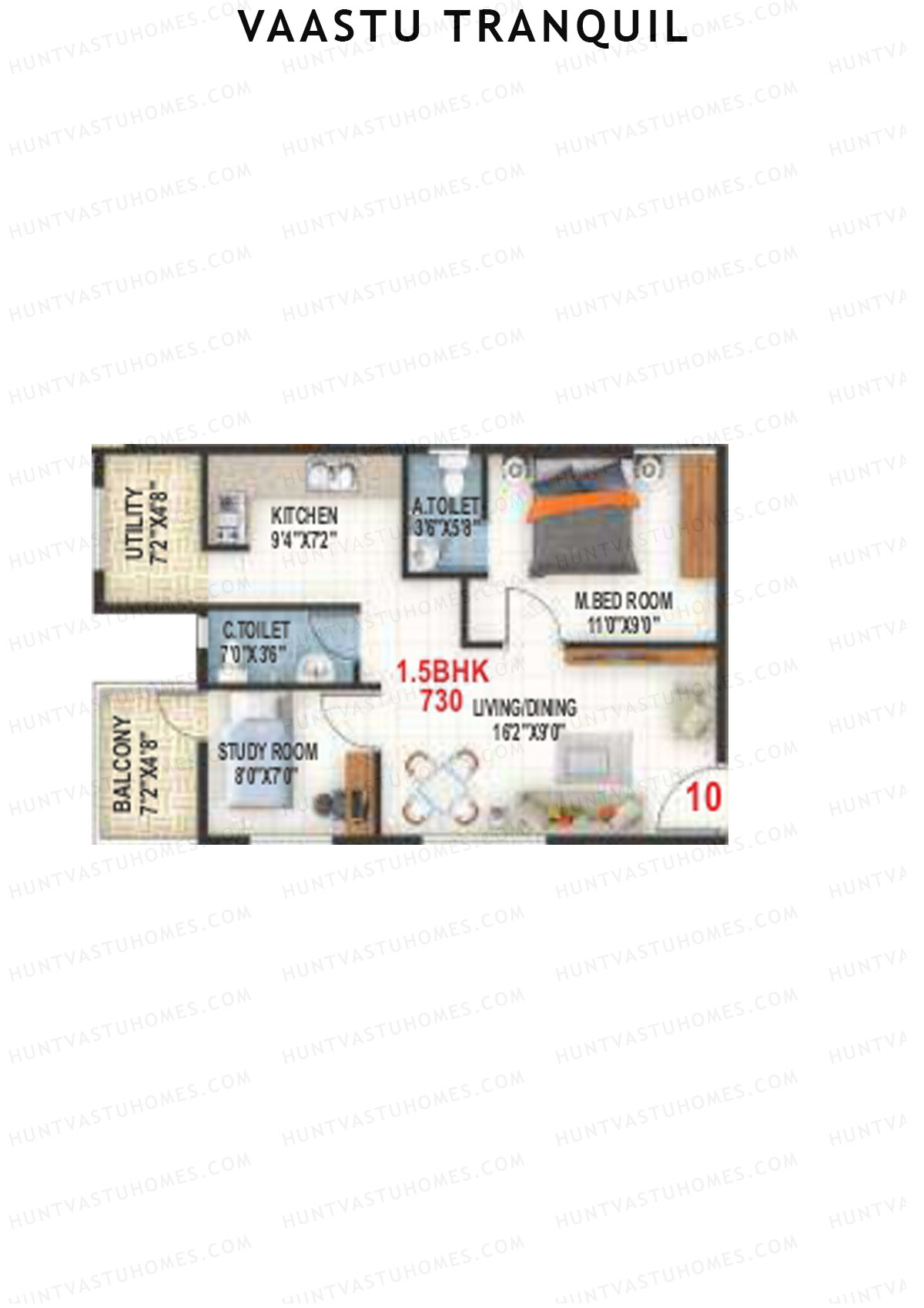 Vaastu Tranquil Wing A Unit 10 Floor Plan