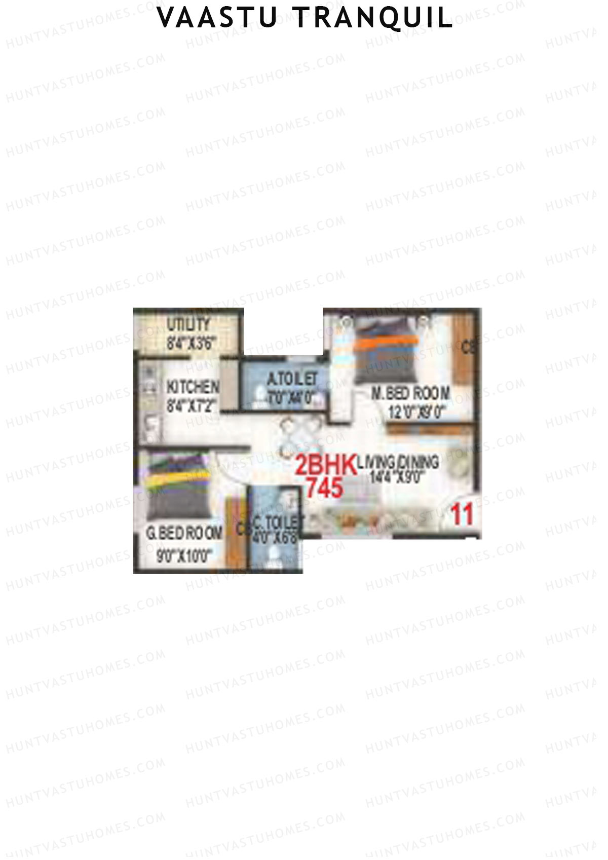 Vaastu Tranquil Wing A Unit 11 Floor Plan