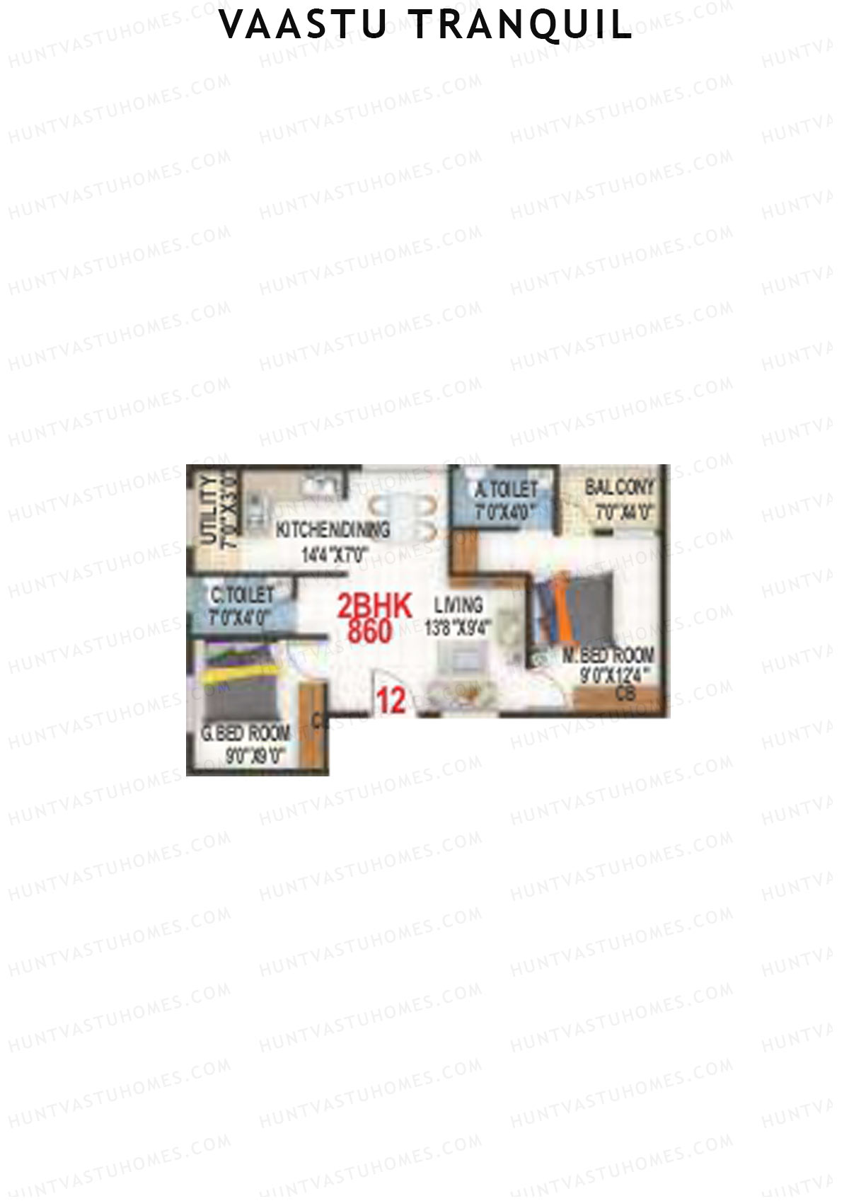 Vaastu Tranquil Wing A Unit 12 Floor Plan