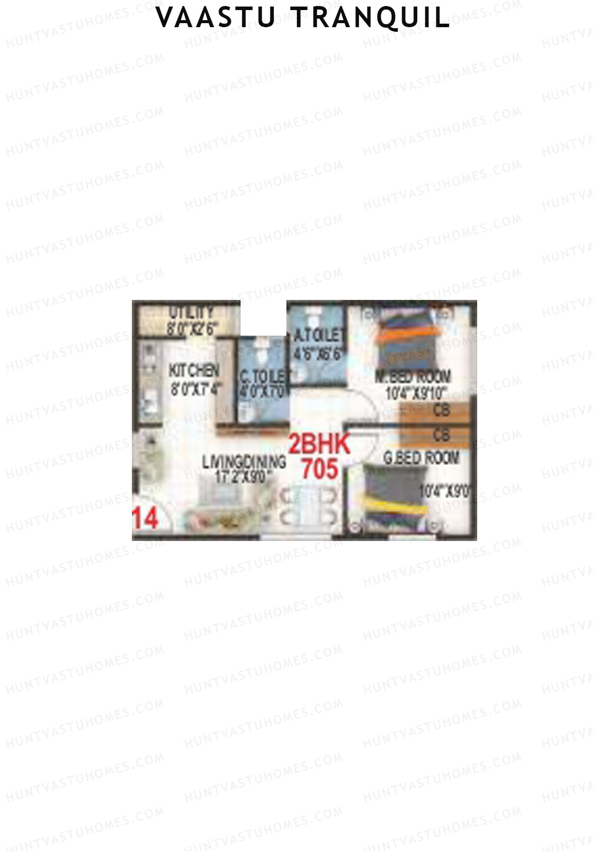 Vaastu Tranquil Wing A Unit 14 Floor Plan