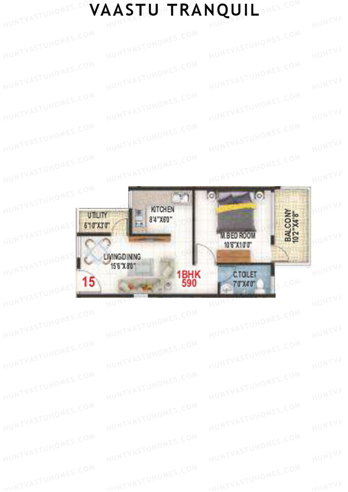 Vaastu Tranquil Wing A Unit 15 Floor Plan