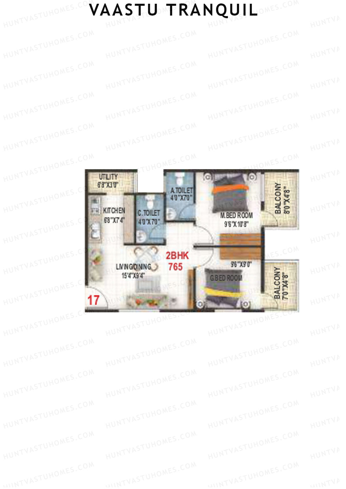 Vaastu Tranquil Wing A Unit 17 Floor Plan