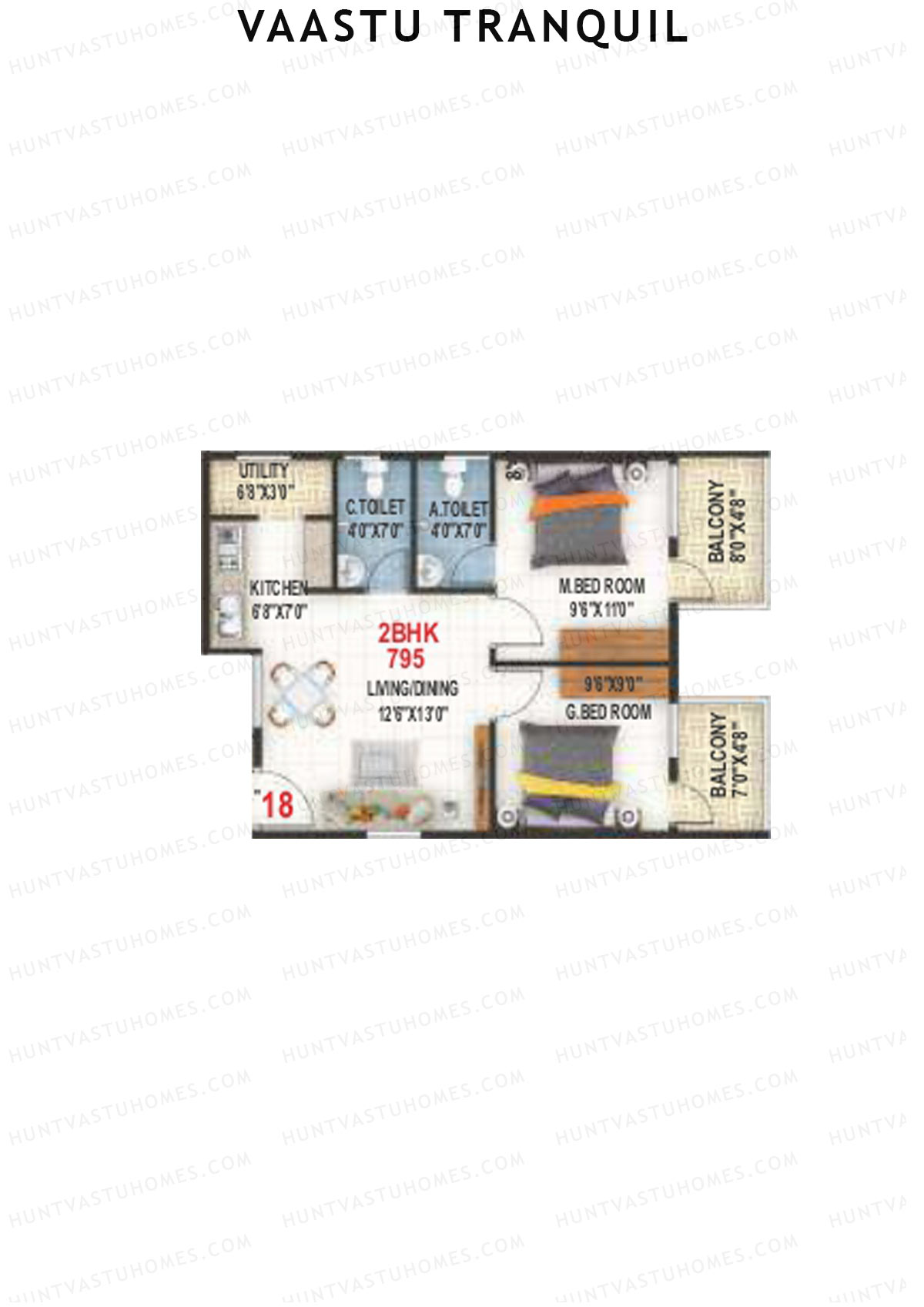 Vaastu Tranquil Wing A Unit 18 Floor Plan