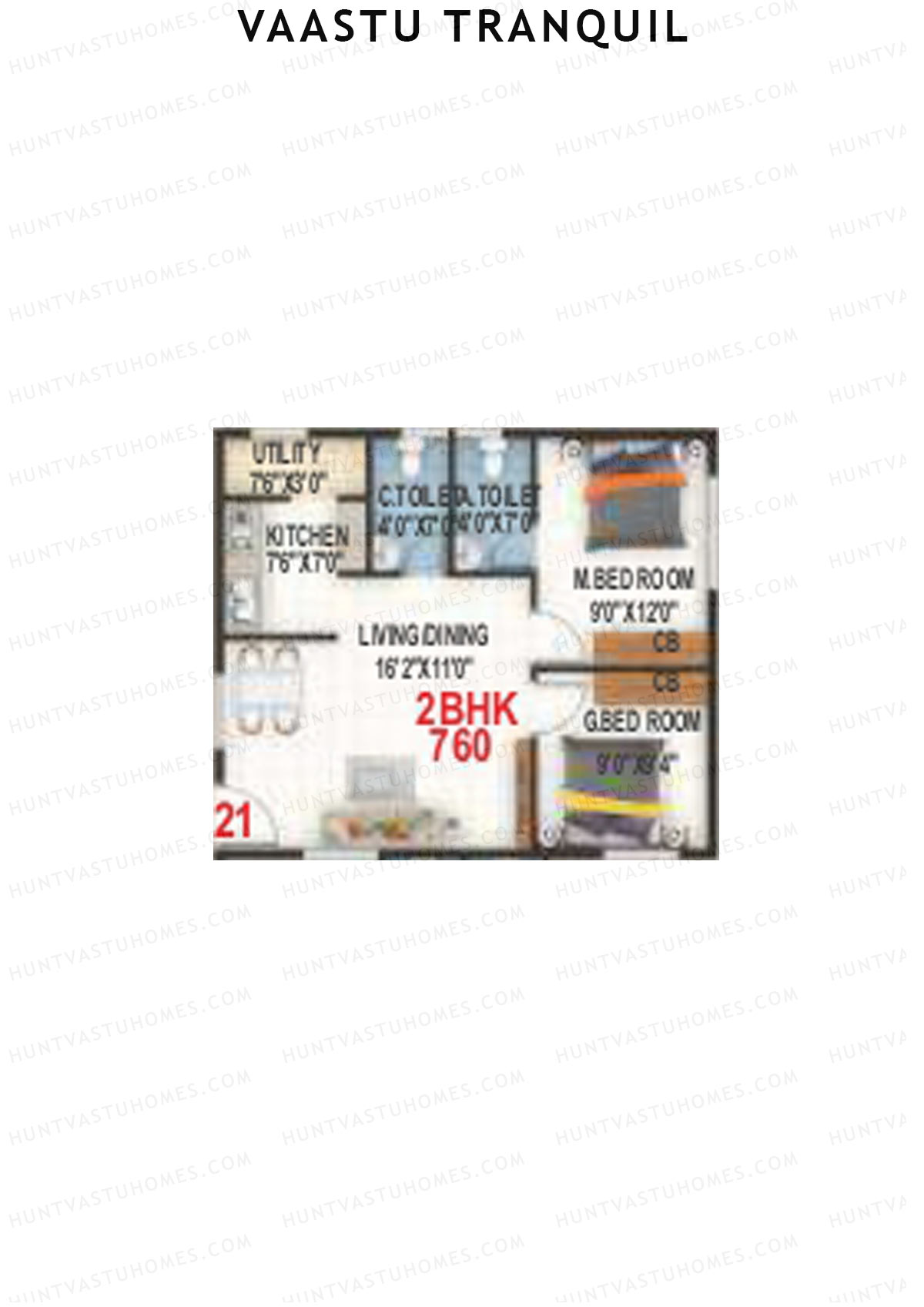 Vaastu Tranquil Wing A Unit 21 Floor Plan