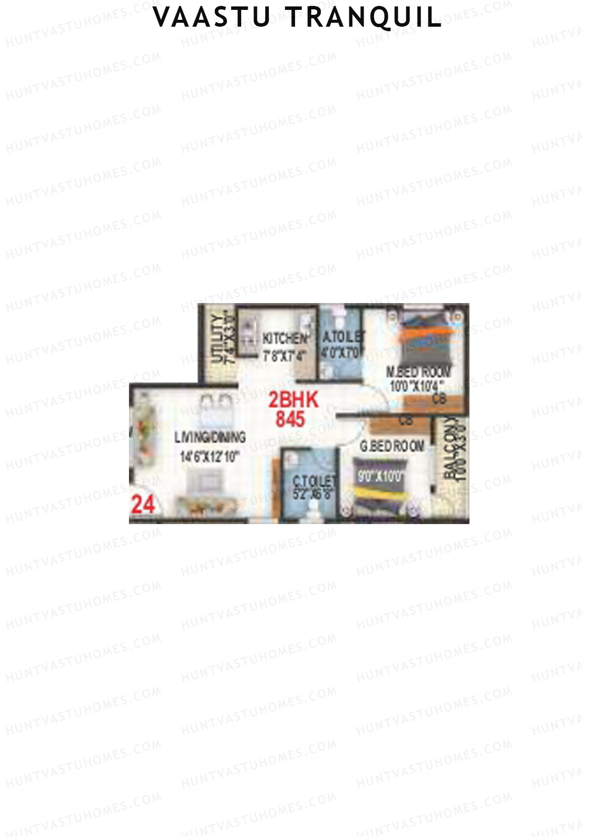 Vaastu Tranquil Wing A Unit 24 Floor Plan