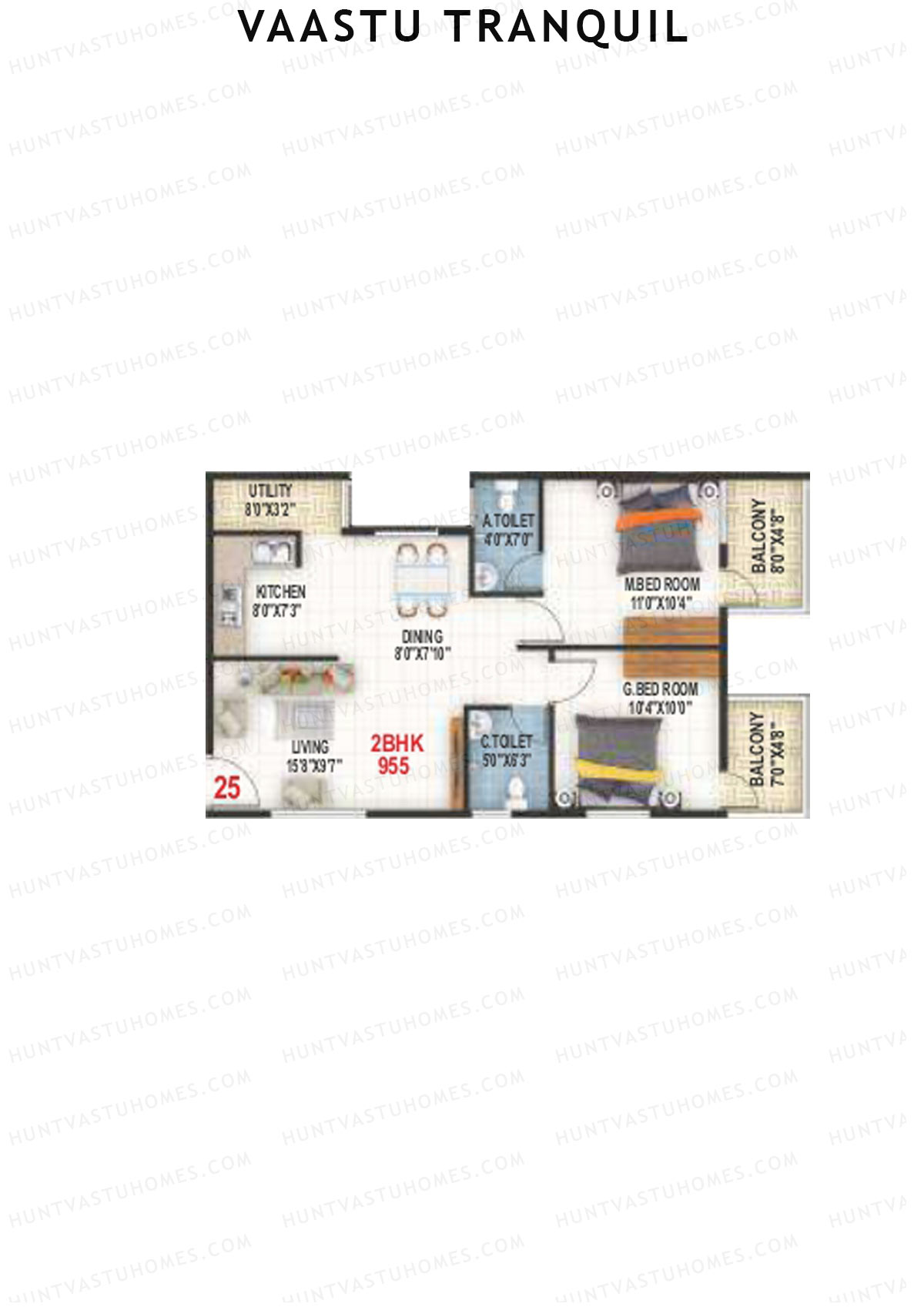 Vaastu Tranquil Wing A Unit 25 Floor Plan