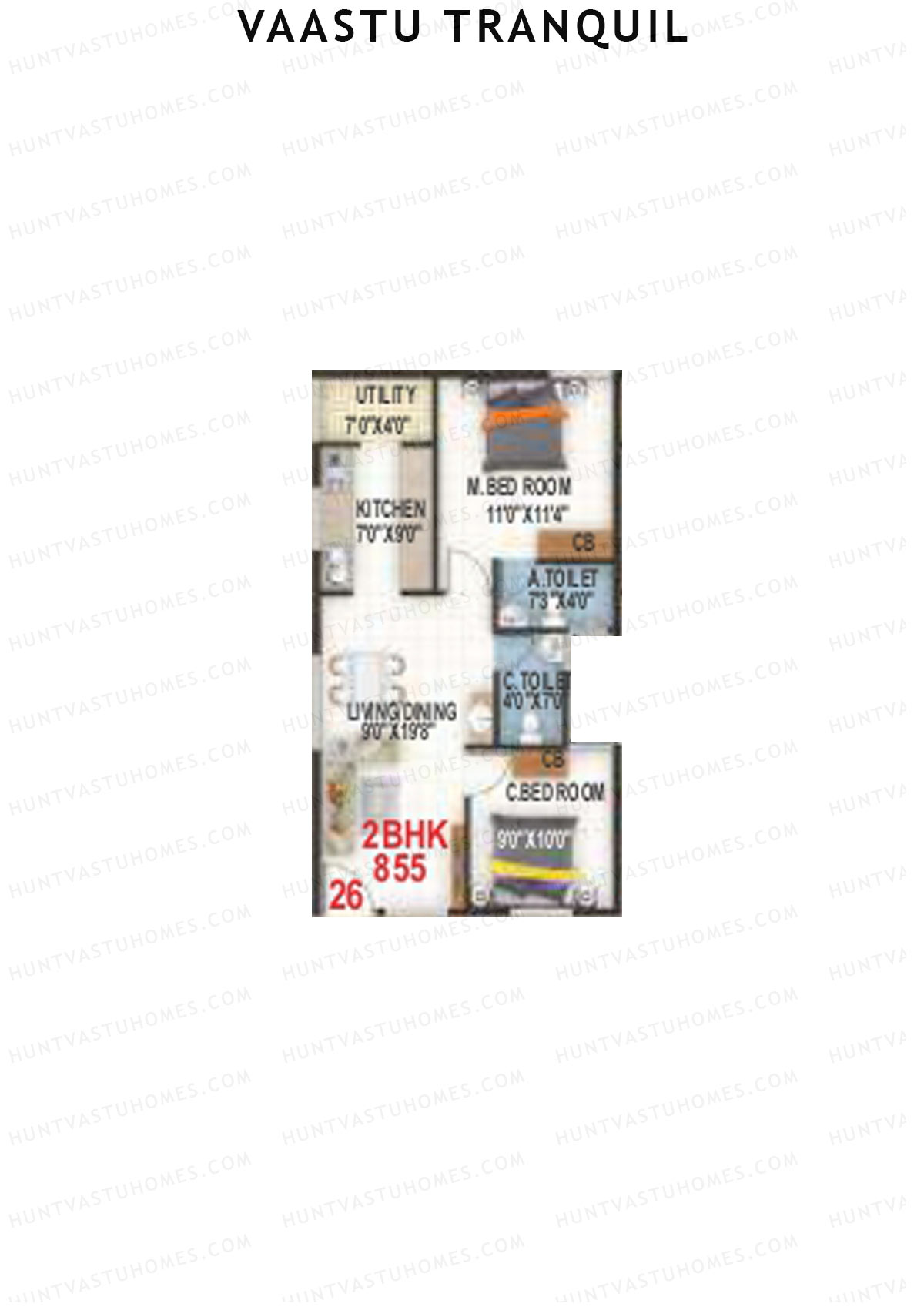 Vaastu Tranquil Wing A Unit 26 Floor Plan