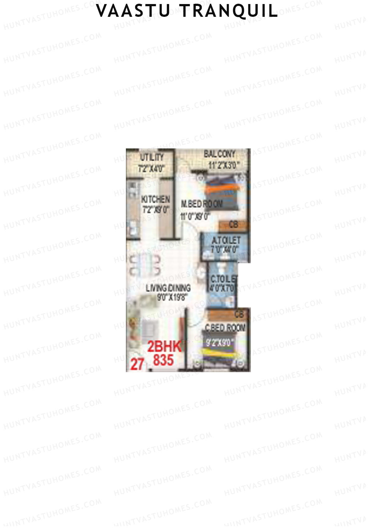 Vaastu Tranquil Wing A Unit 27 Floor Plan