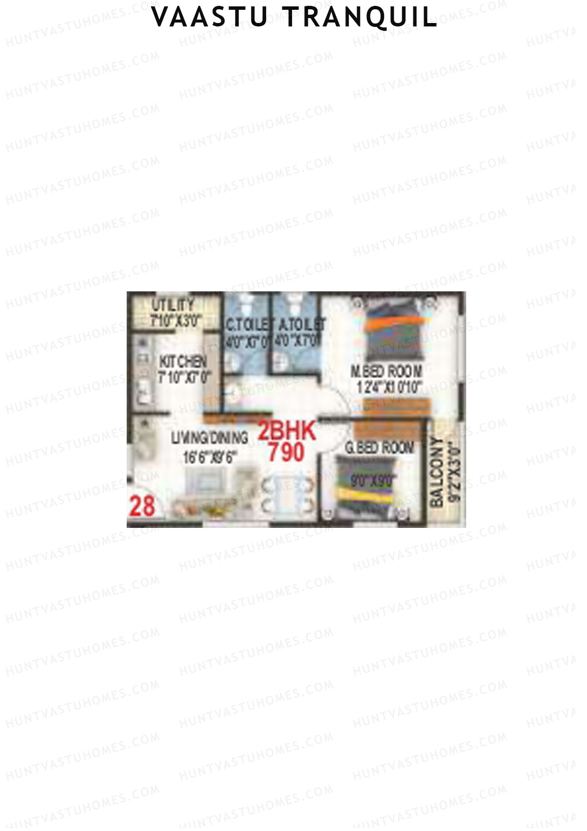 Vaastu Tranquil Wing A Unit 28 Floor Plan