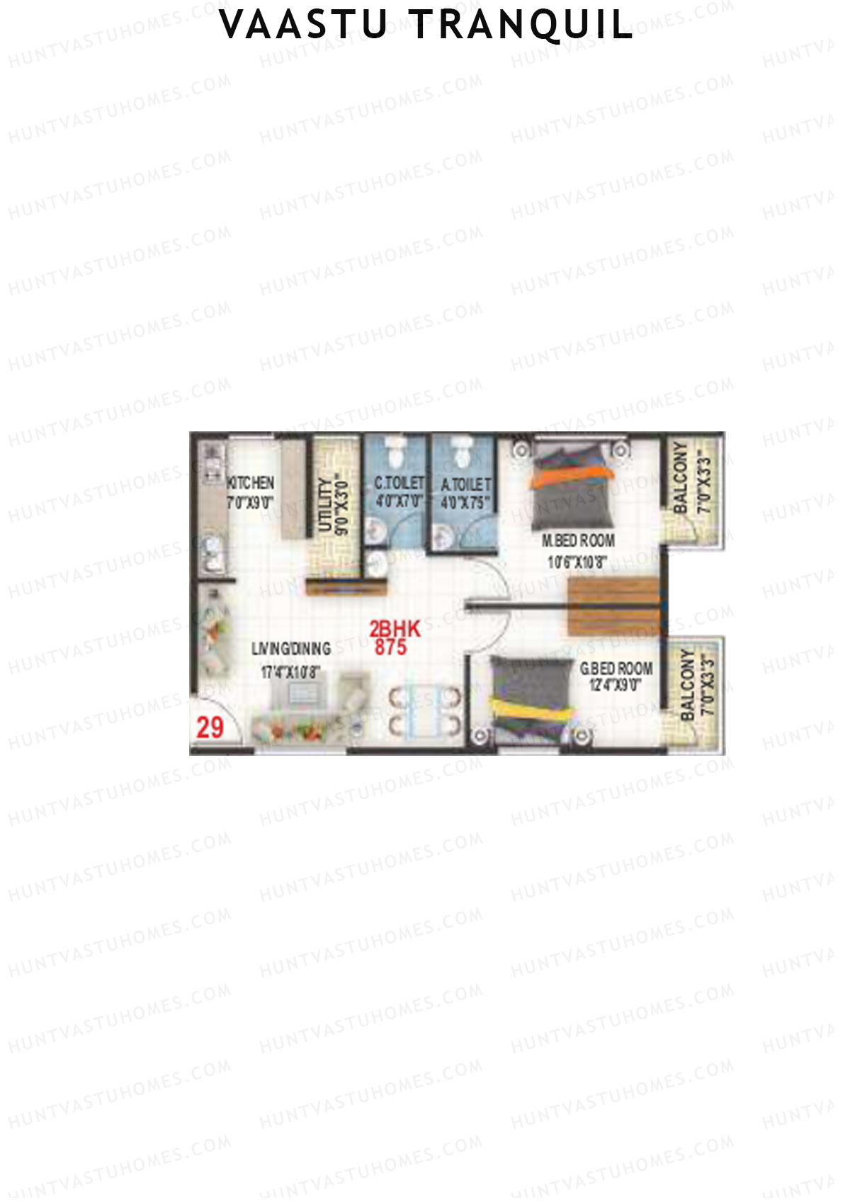 Vaastu Tranquil Wing A Unit 29 Floor Plan