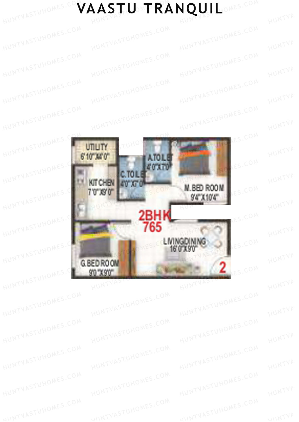 Vaastu Tranquil Wing A Unit 2 Floor Plan