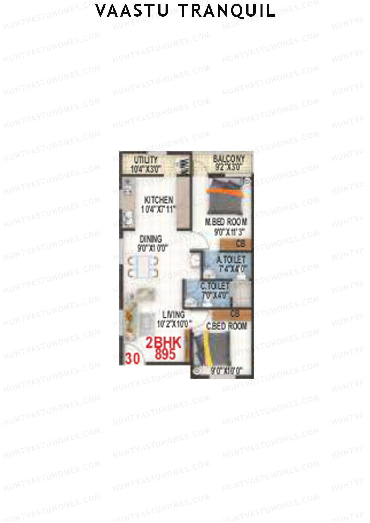 Vaastu Tranquil Wing A Unit 30 Floor Plan