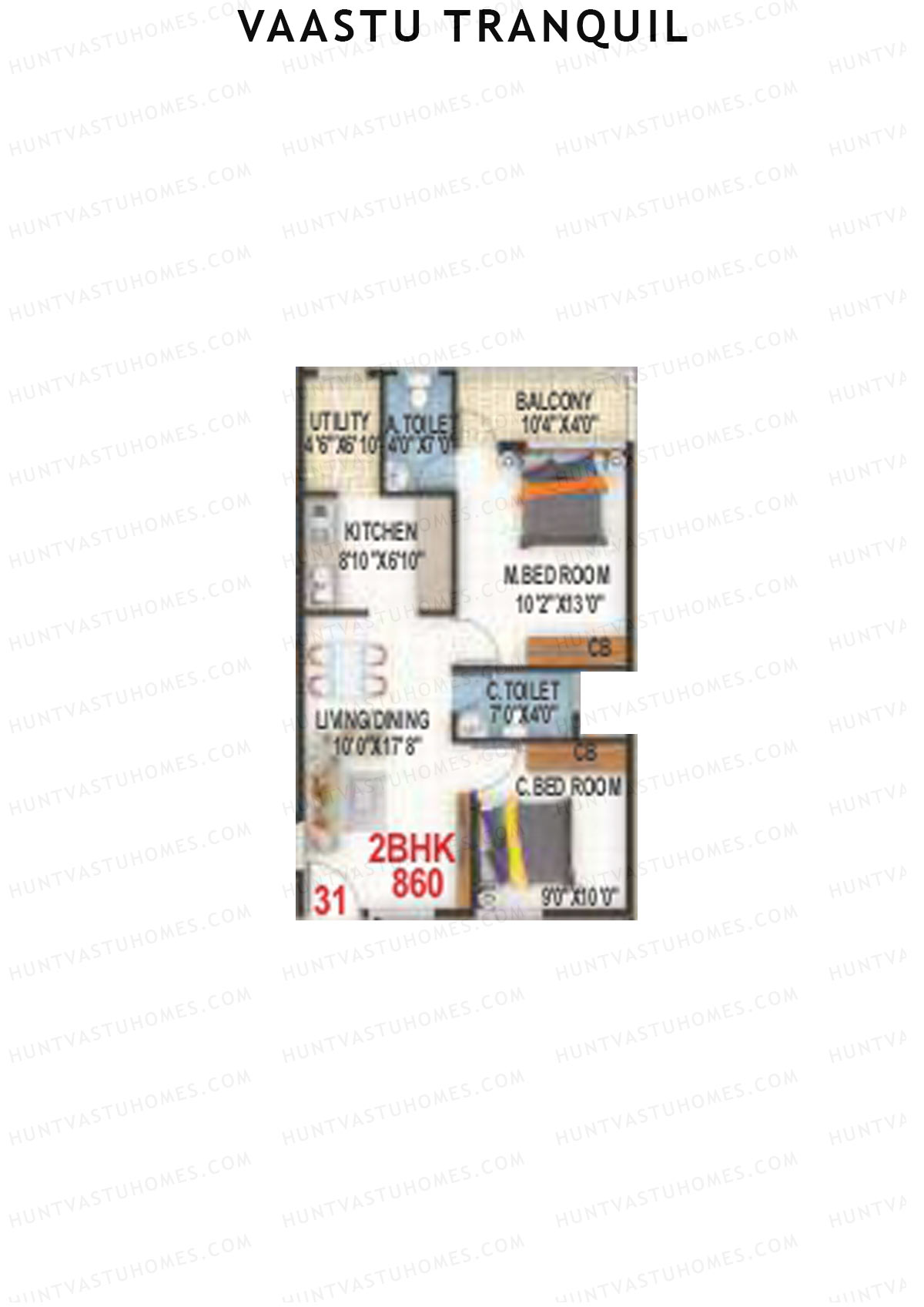 Vaastu Tranquil Wing A Unit 32 Floor Plan