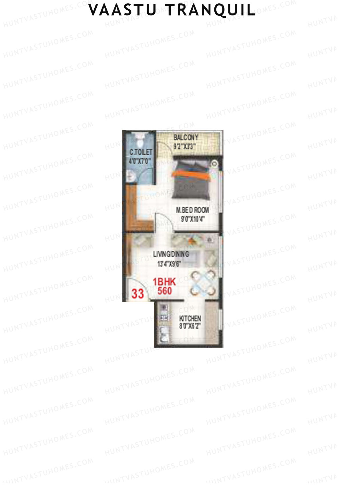 Vaastu Tranquil Wing A Unit 33 Floor Plan
