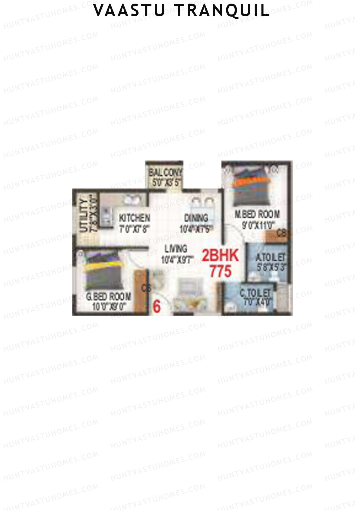 Vaastu Tranquil Wing A Unit 6 Floor Plan