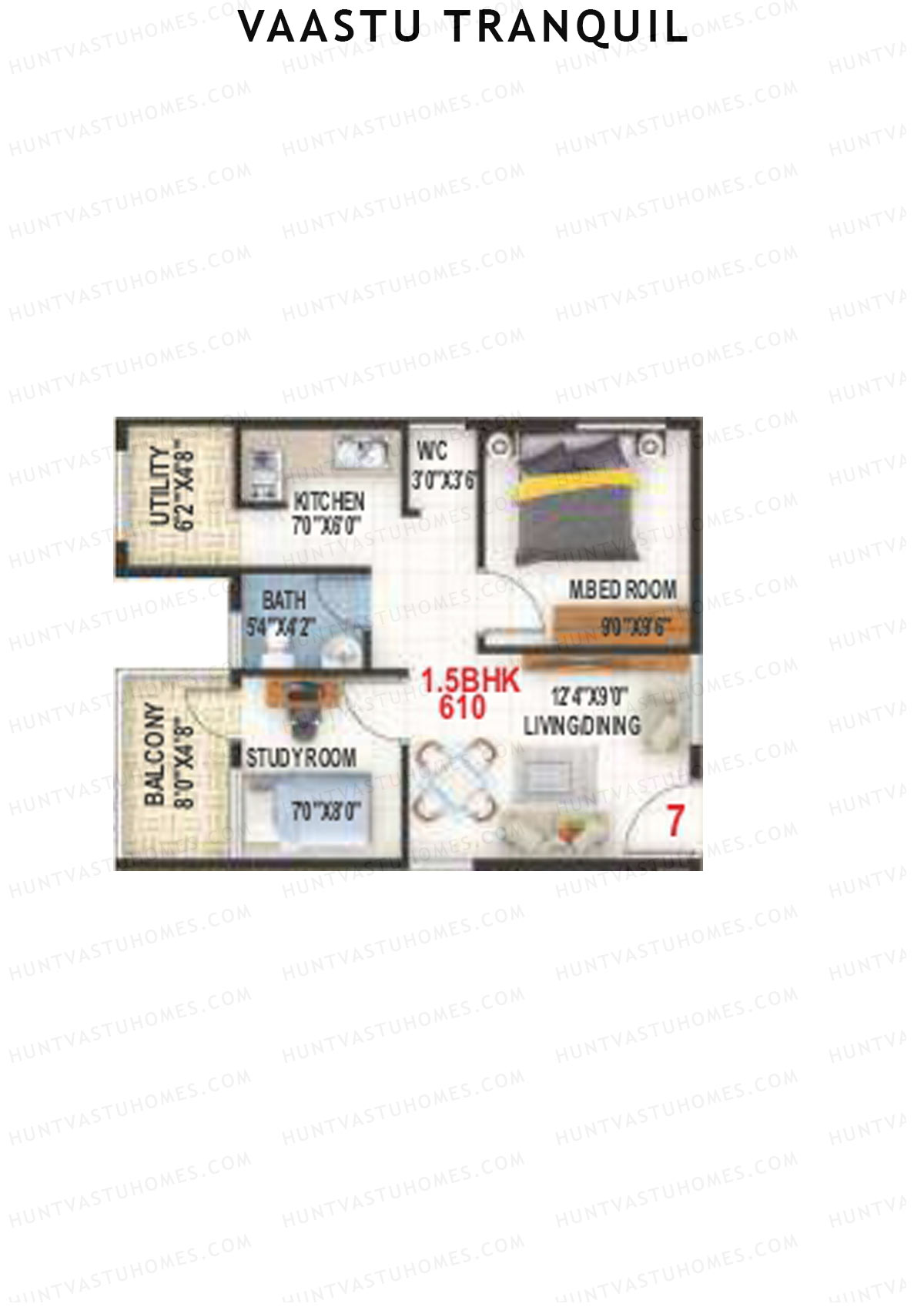 Vaastu Tranquil Wing A Unit 7 Floor Plan