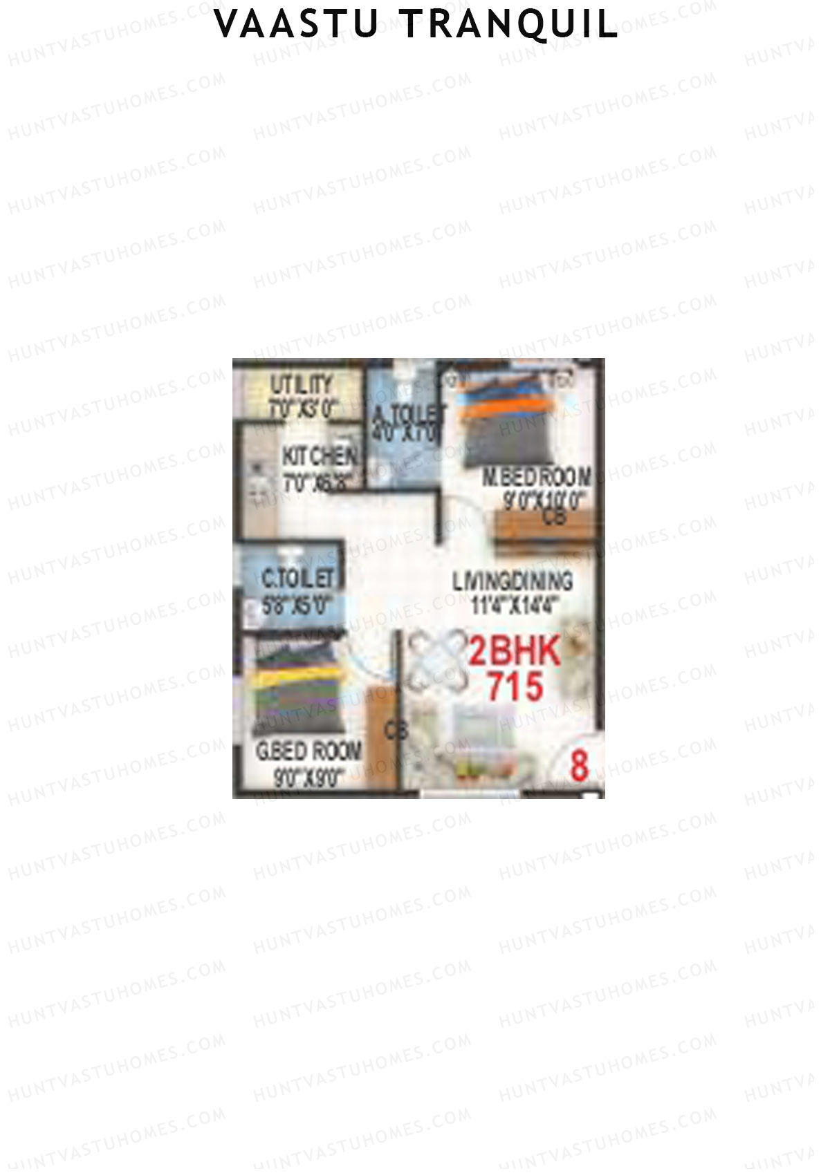 Vaastu Tranquil Wing A Unit 8 Floor Plan