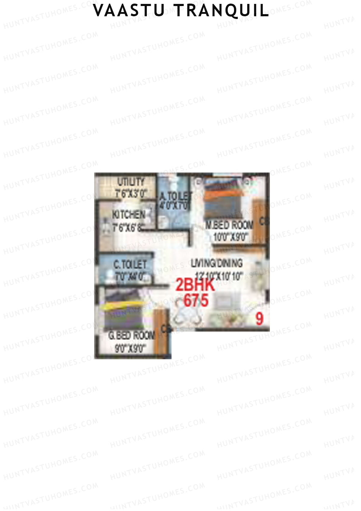 Vaastu Tranquil Wing A Unit 9 Floor Plan