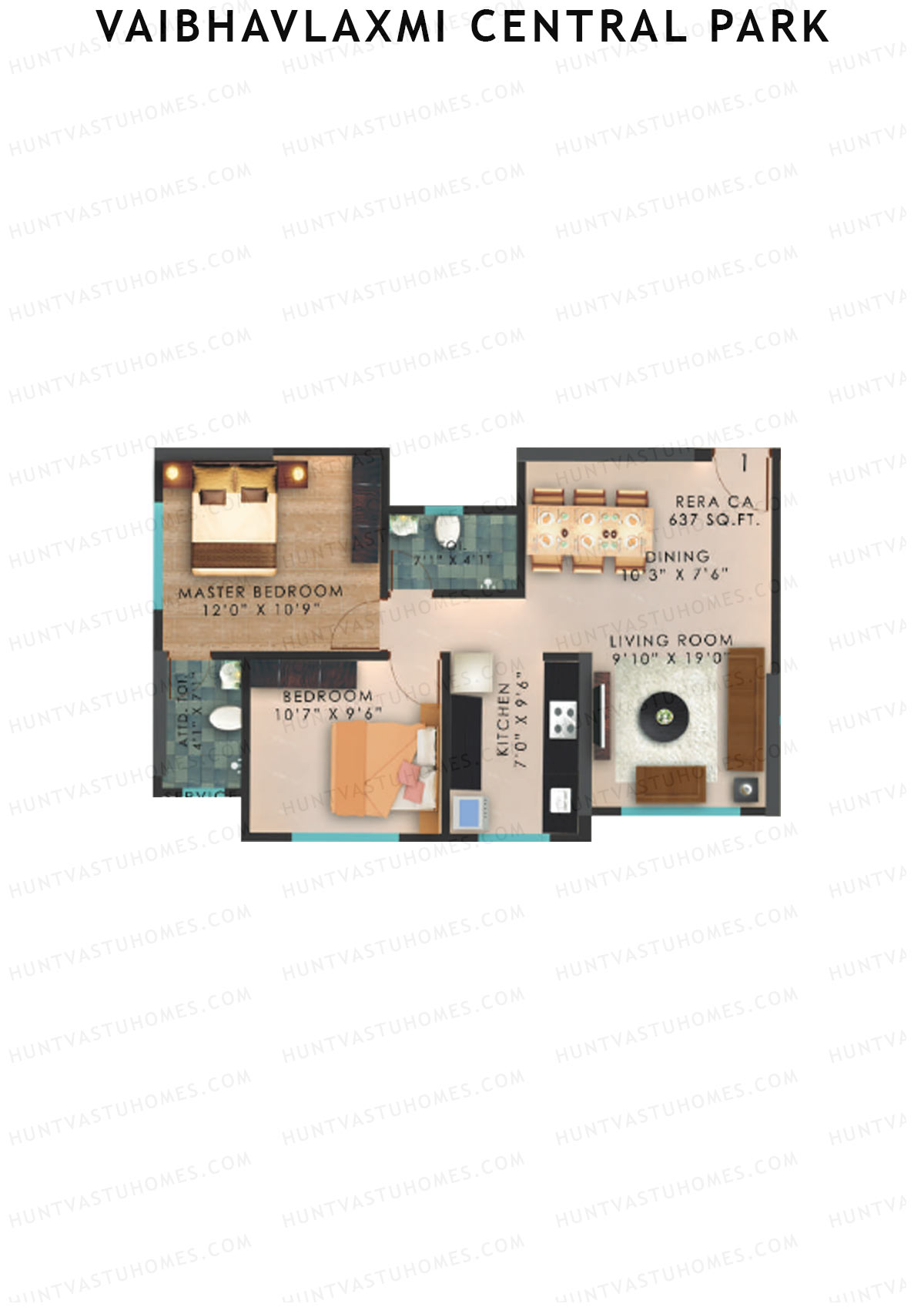 Vaibhavlaxmi Central Park Wing A Unit 1 Floor Plan