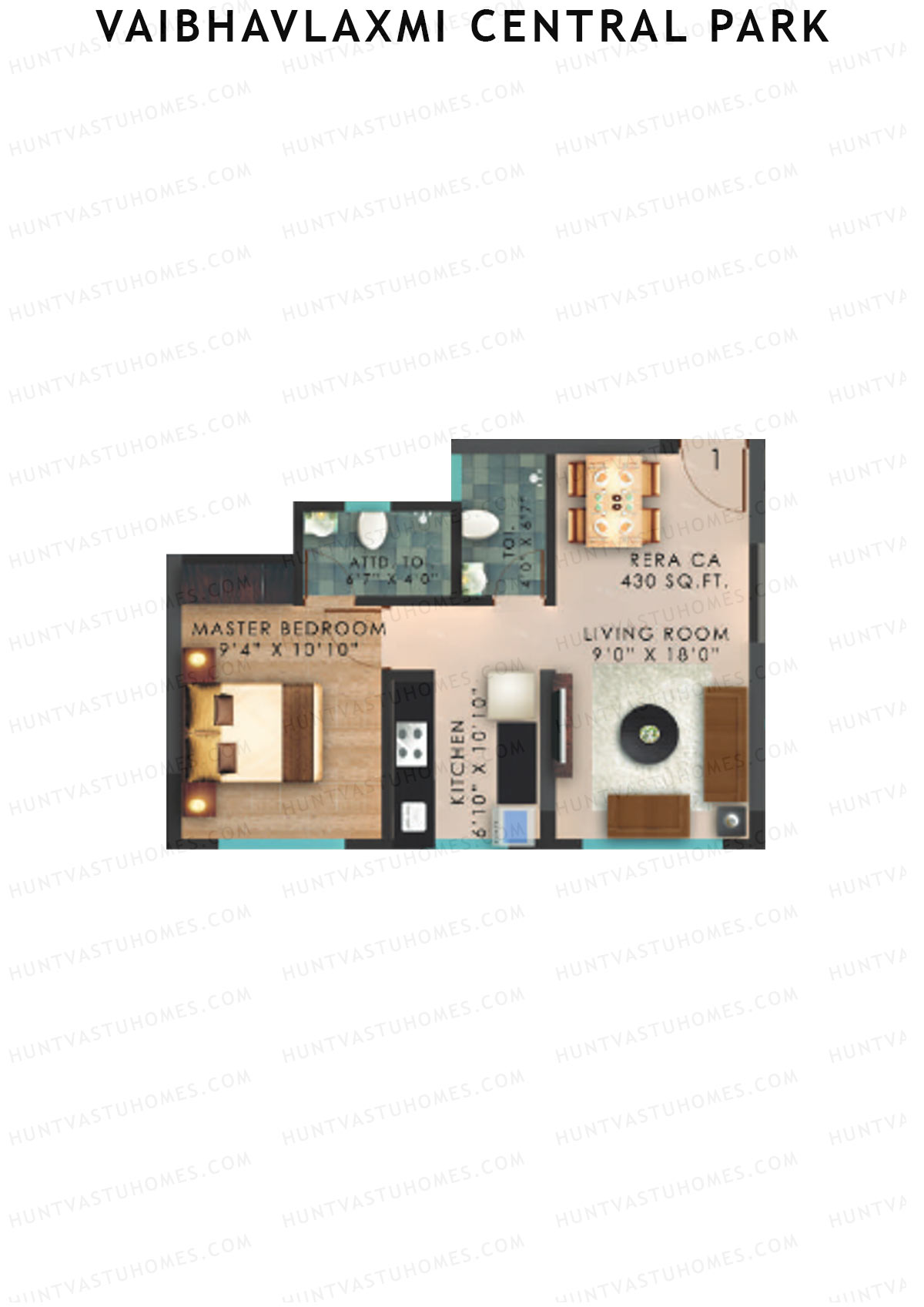 Vaibhavlaxmi Central Park Wing B Unit 1 Floor Plan