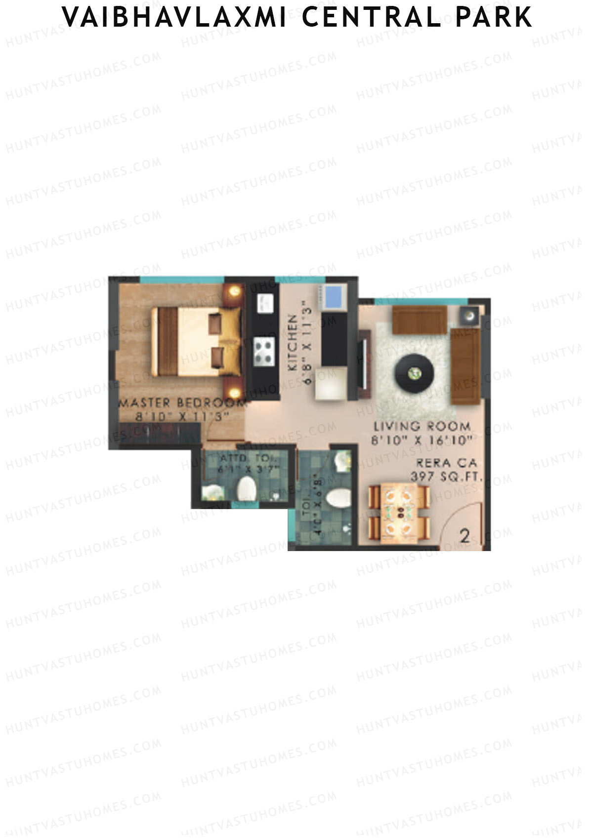 Vaibhavlaxmi Central Park Wing B Unit 2 Floor Plan