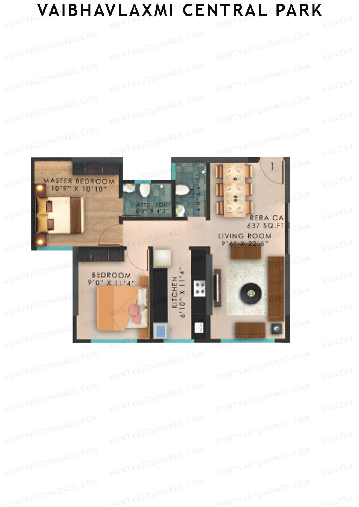 Vaibhavlaxmi Central Park Wing C Unit 1 Floor Plan